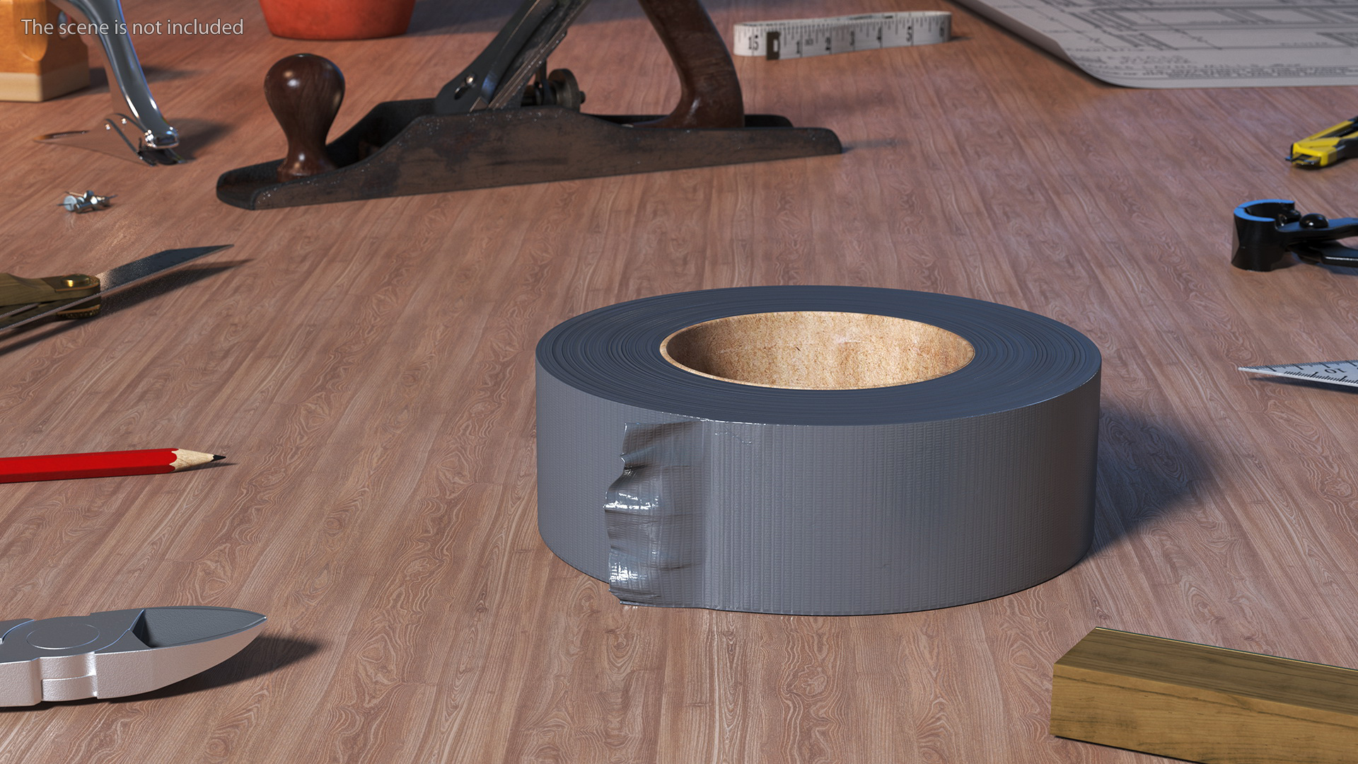 Realistic Duct Tape Roll 3D model