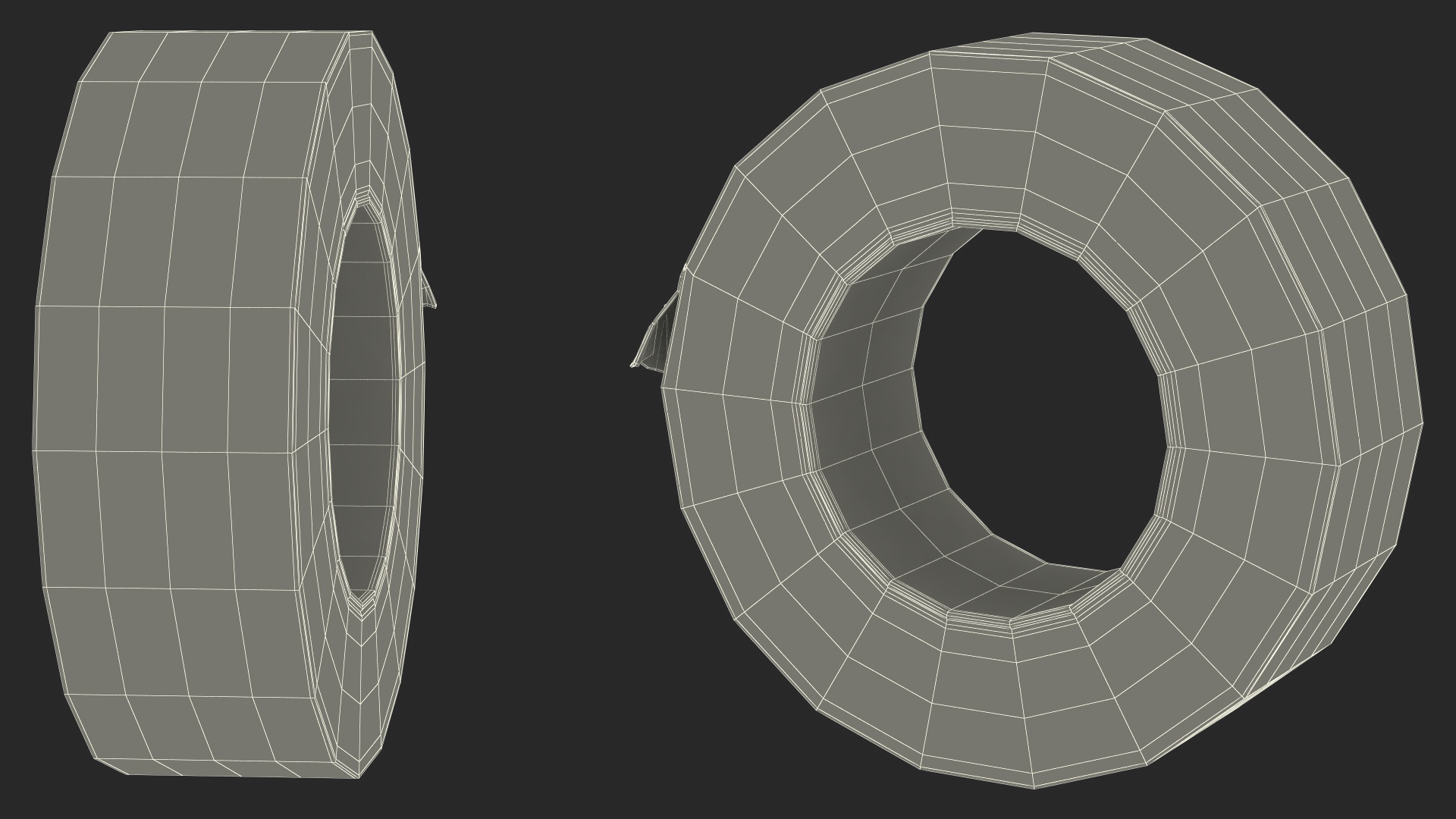 Realistic Duct Tape Roll 3D model
