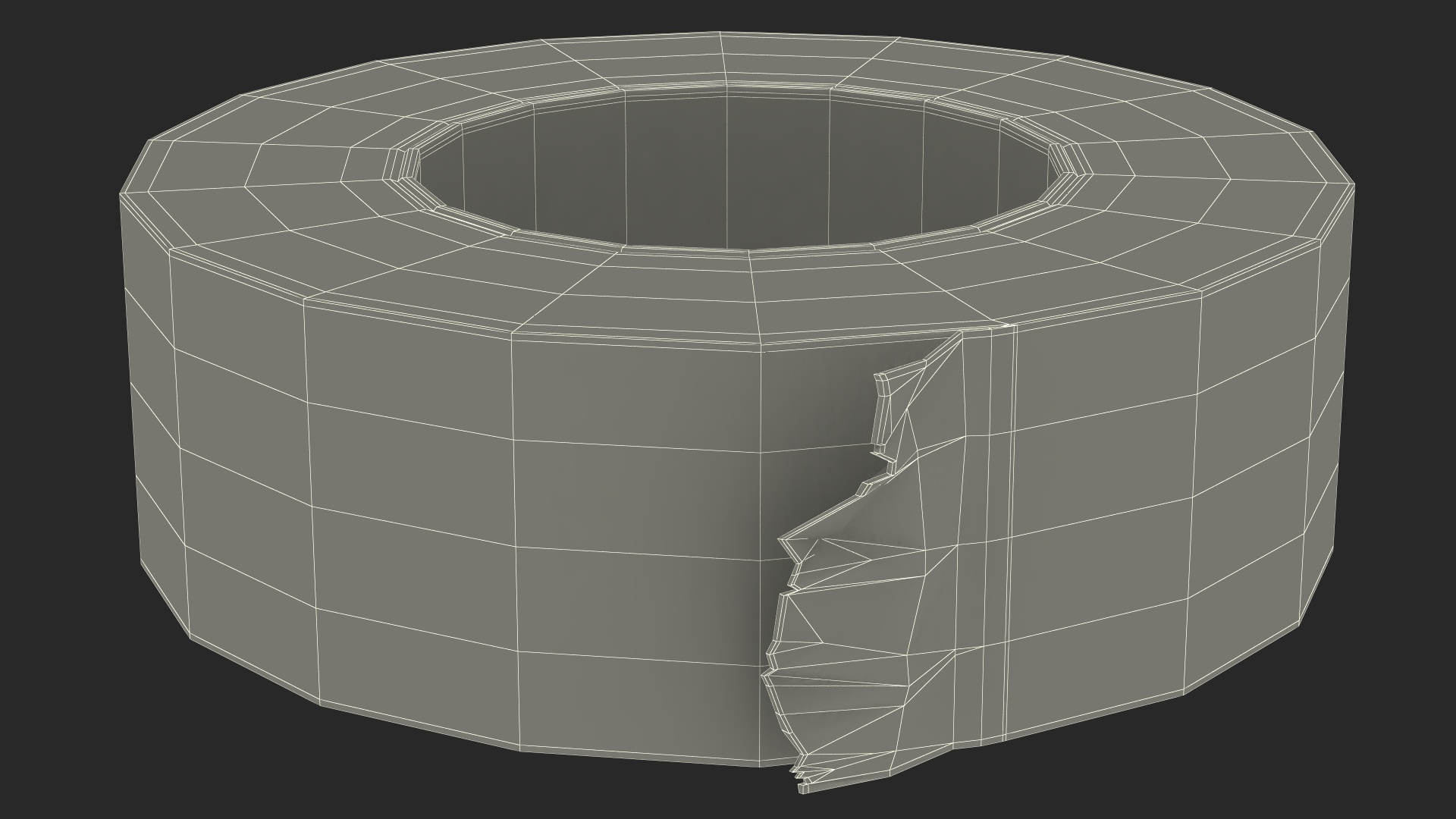 Realistic Duct Tape Roll 3D model