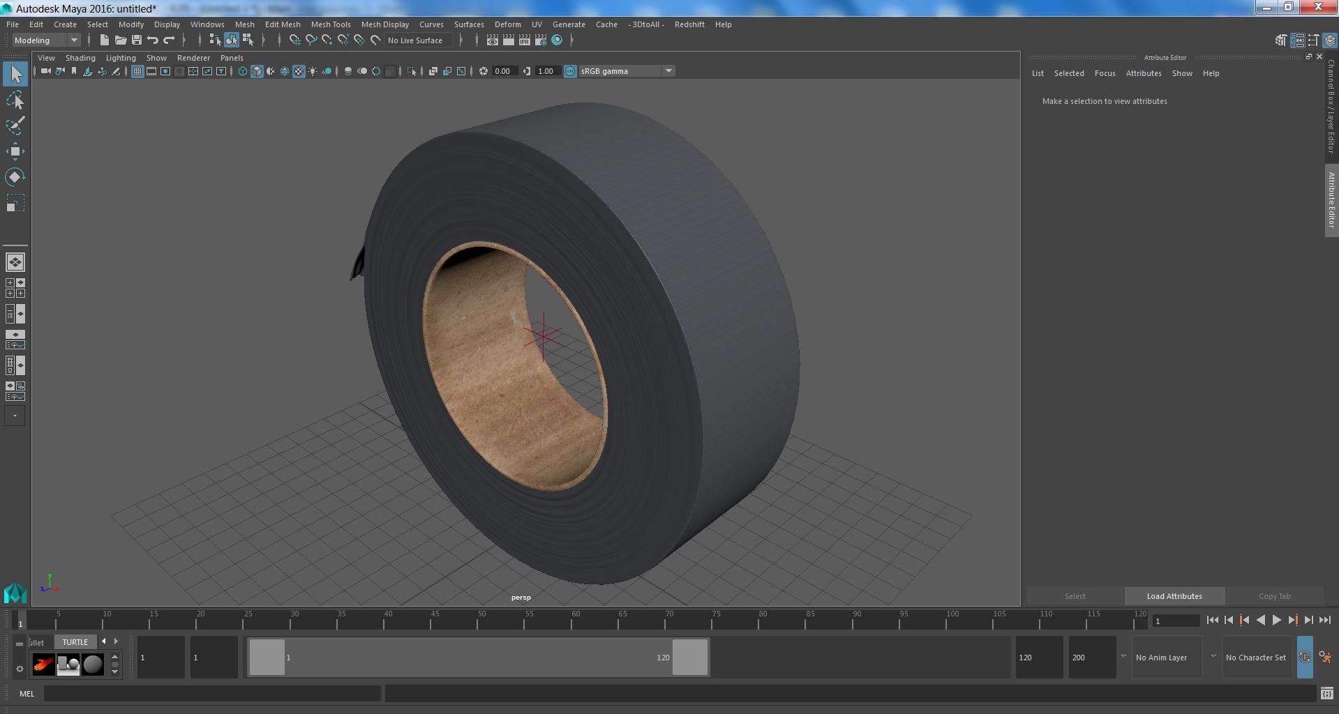 Realistic Duct Tape Roll 3D model