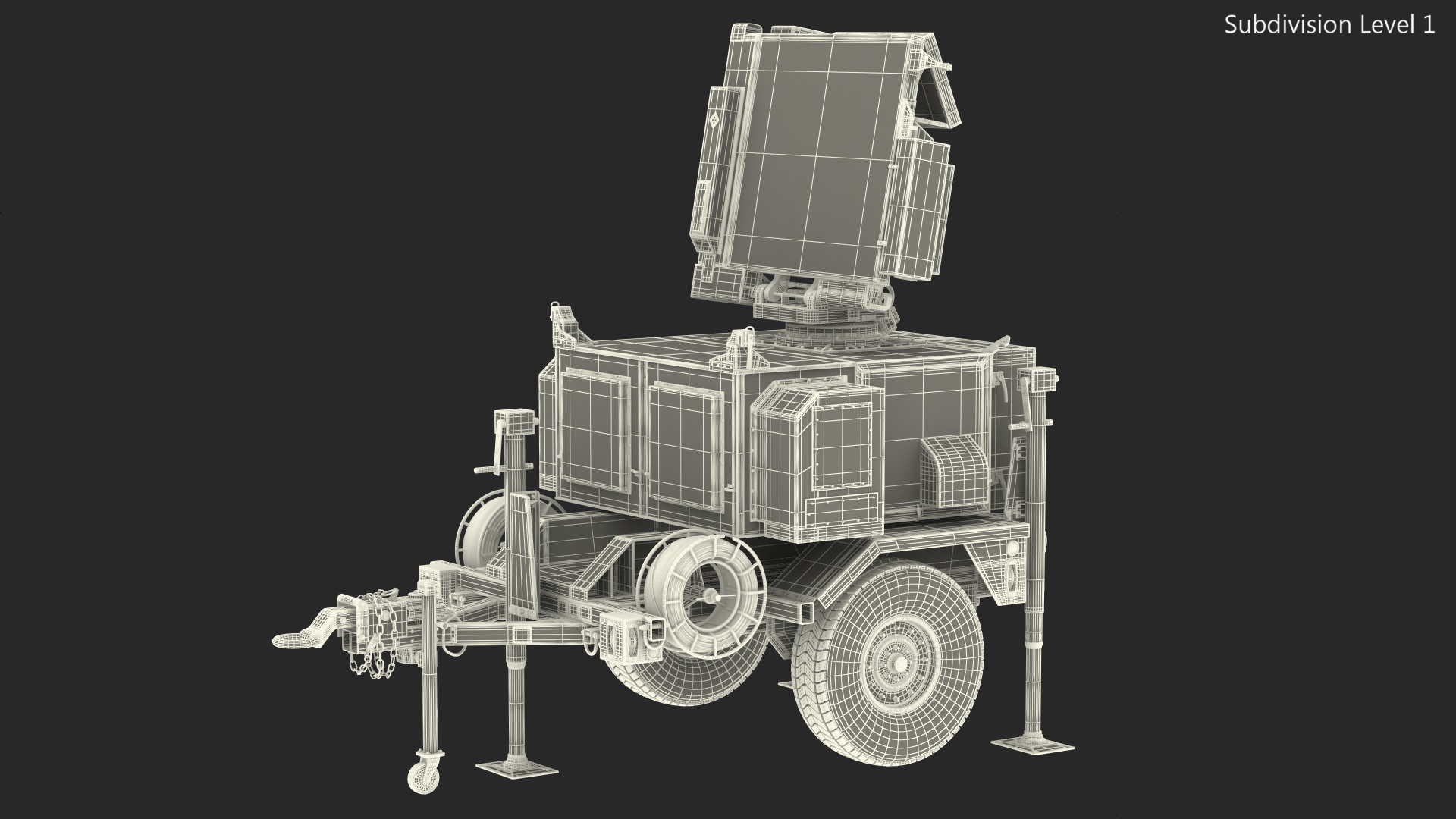 MPQ-64 Sentinel Radar Green Camo 3D