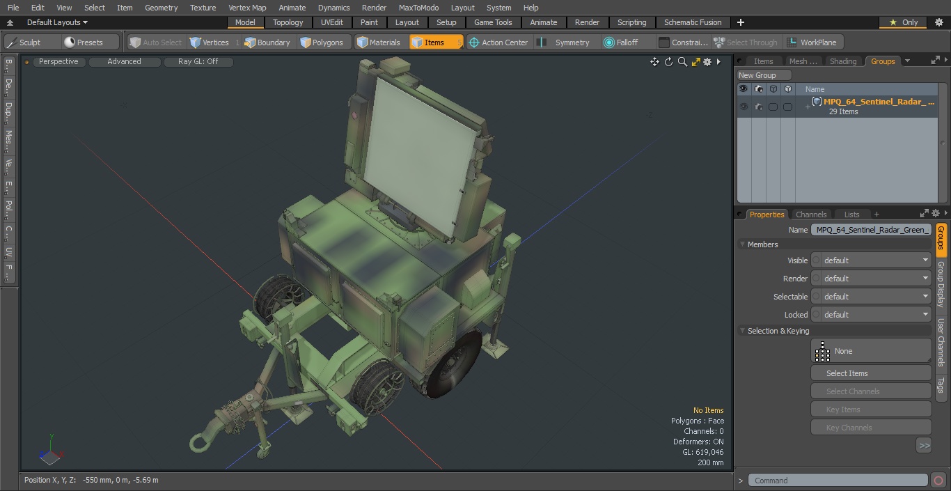 MPQ-64 Sentinel Radar Green Camo 3D