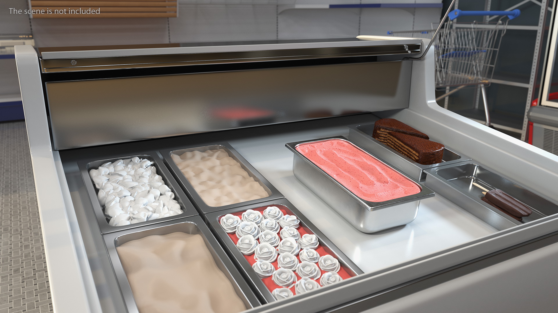 3D model Strawberry Ice Cream Tray
