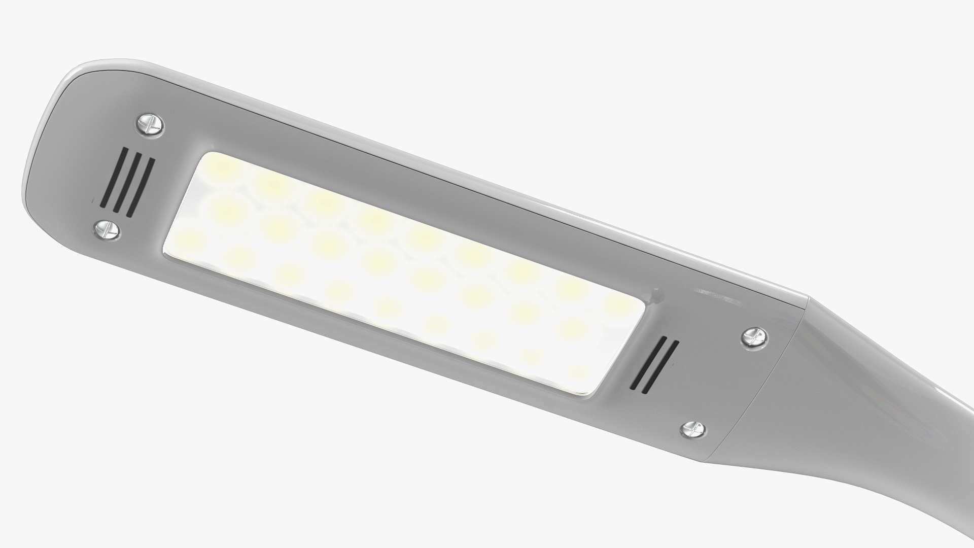 White Smart Desk Lamp with Clock 3D
