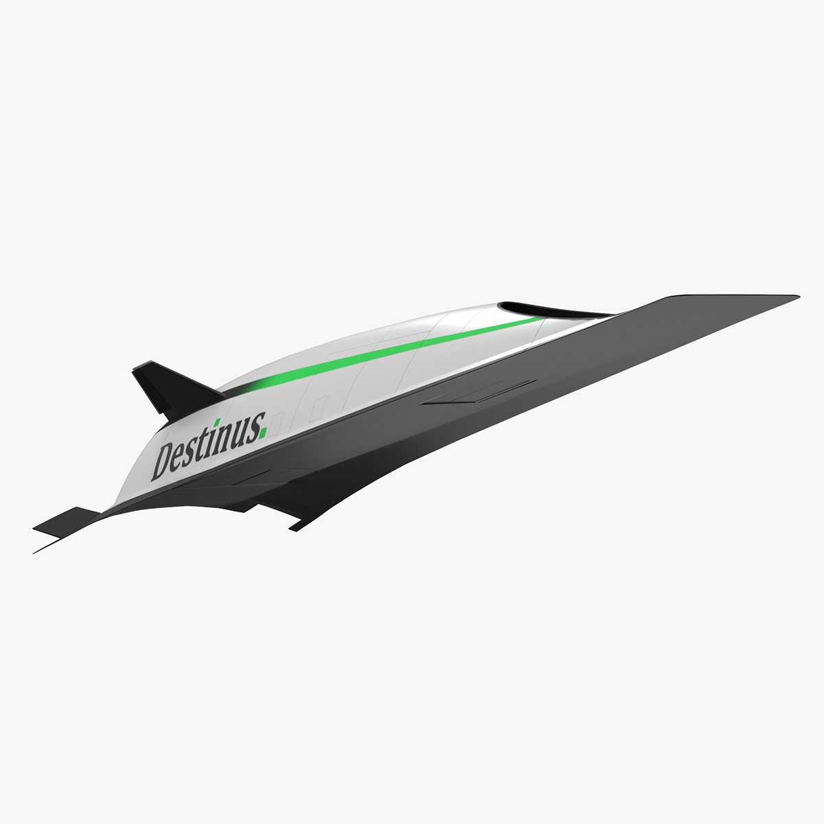 3D Hypersonic Plane Destinus S New Rigged model