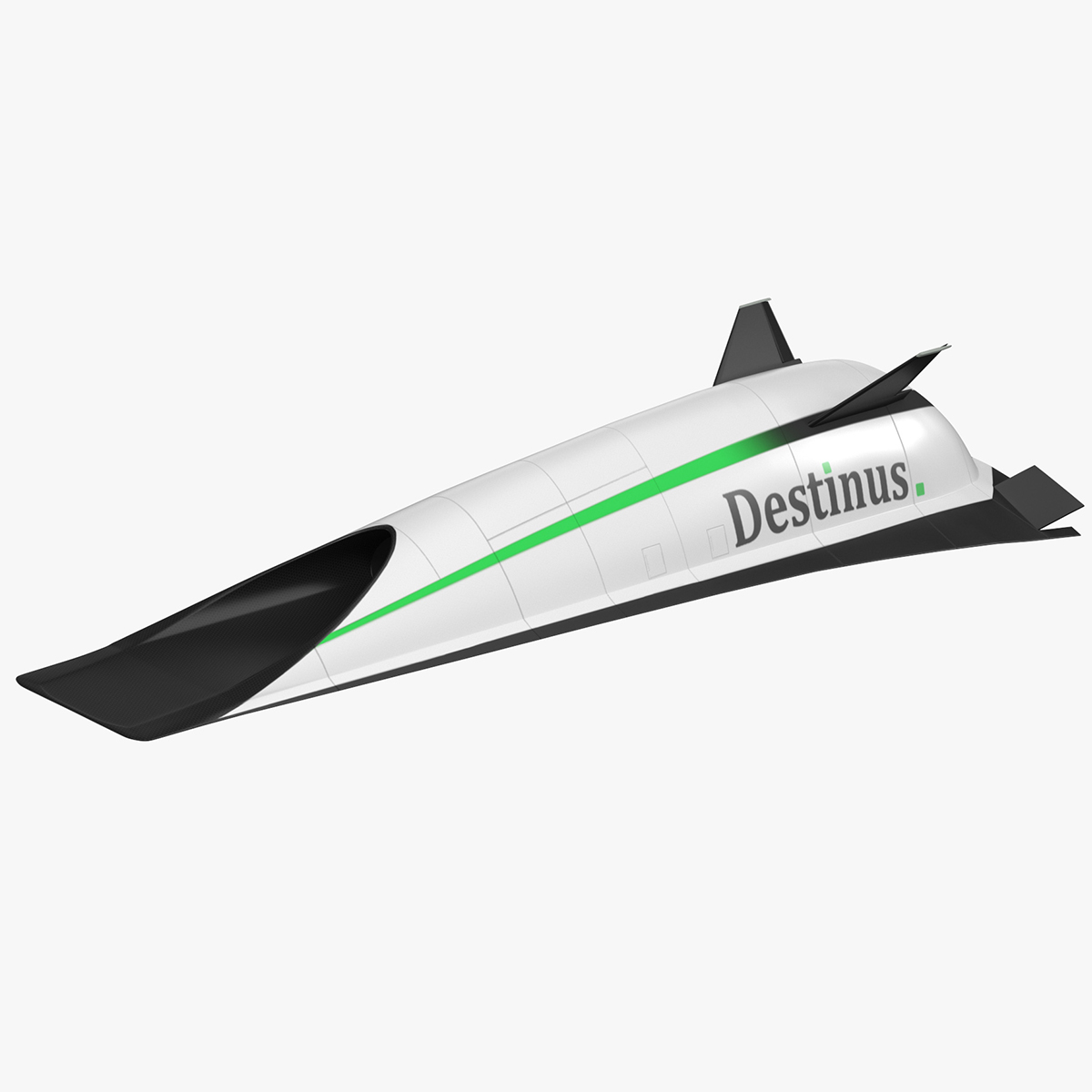 3D Hypersonic Plane Destinus S New Rigged model