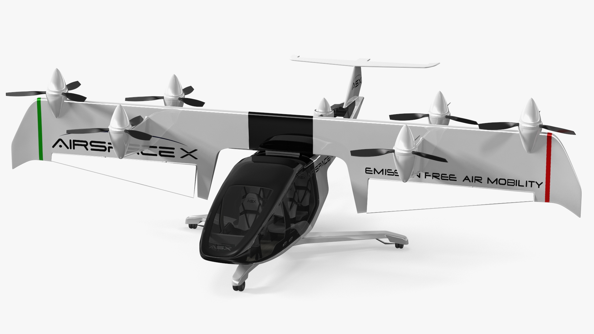 3D model MOBi-One V1 ASX Aircraft Rigged for Cinema 4D