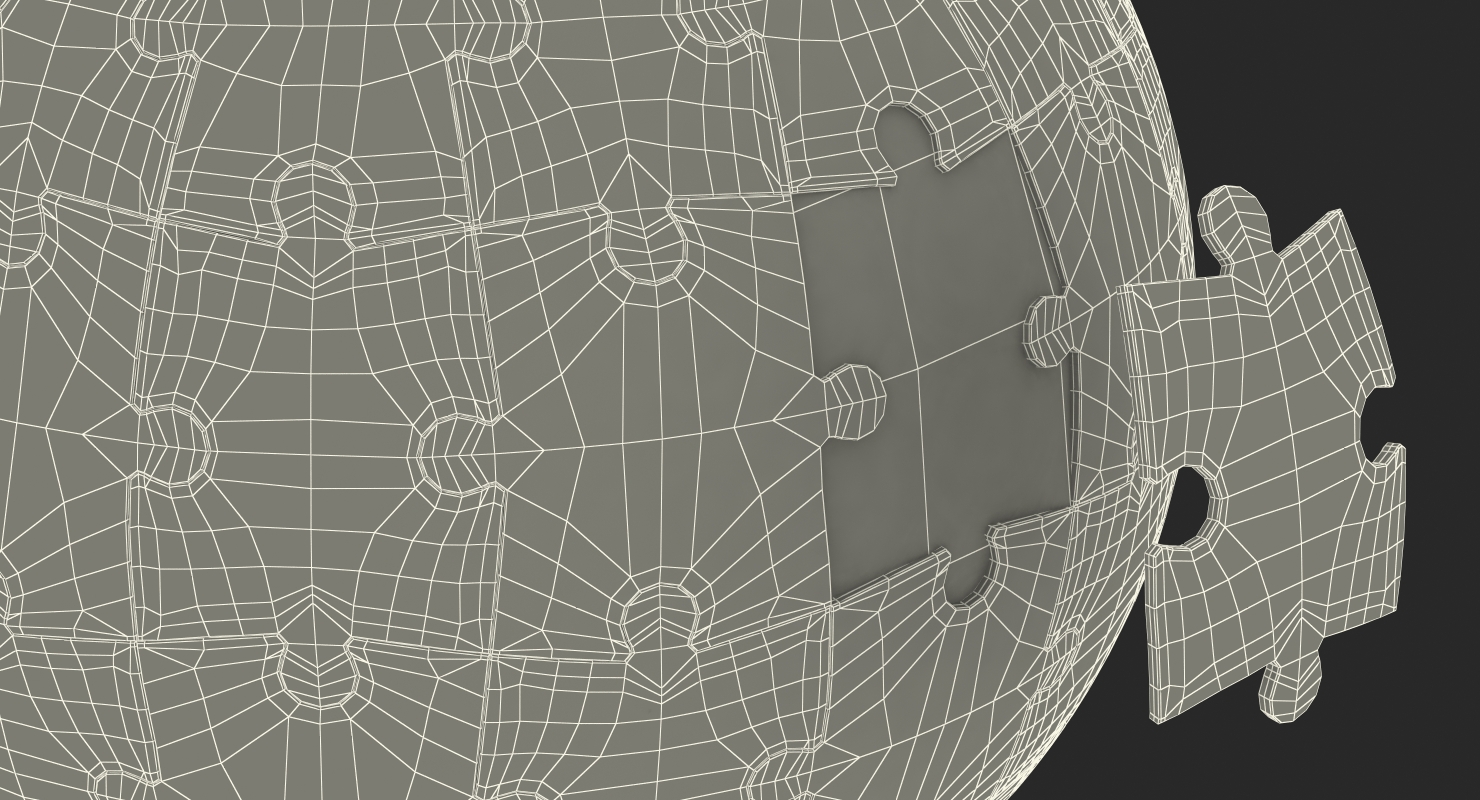 Chrome Globe Puzzle 3D model
