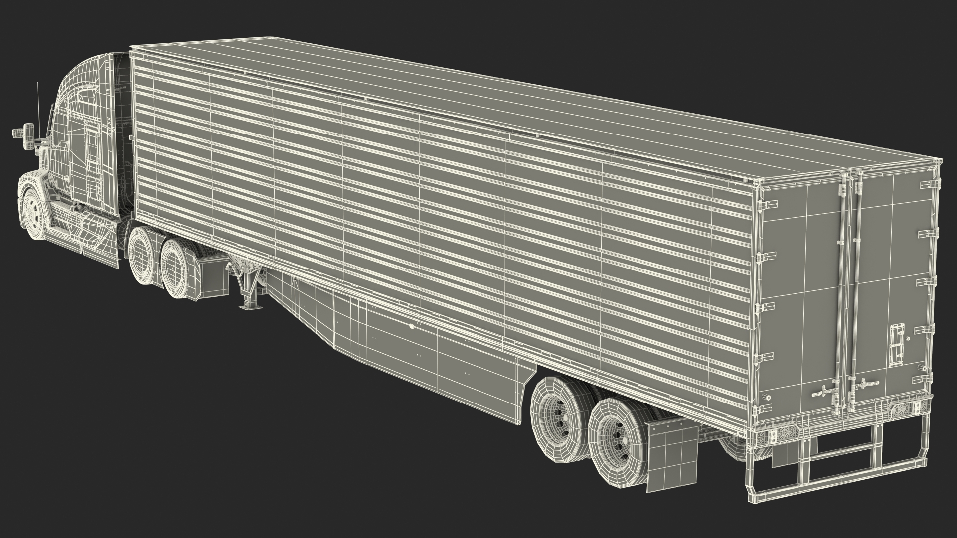 3D Kenworth Truck with Vanguard Reefer Trailer model