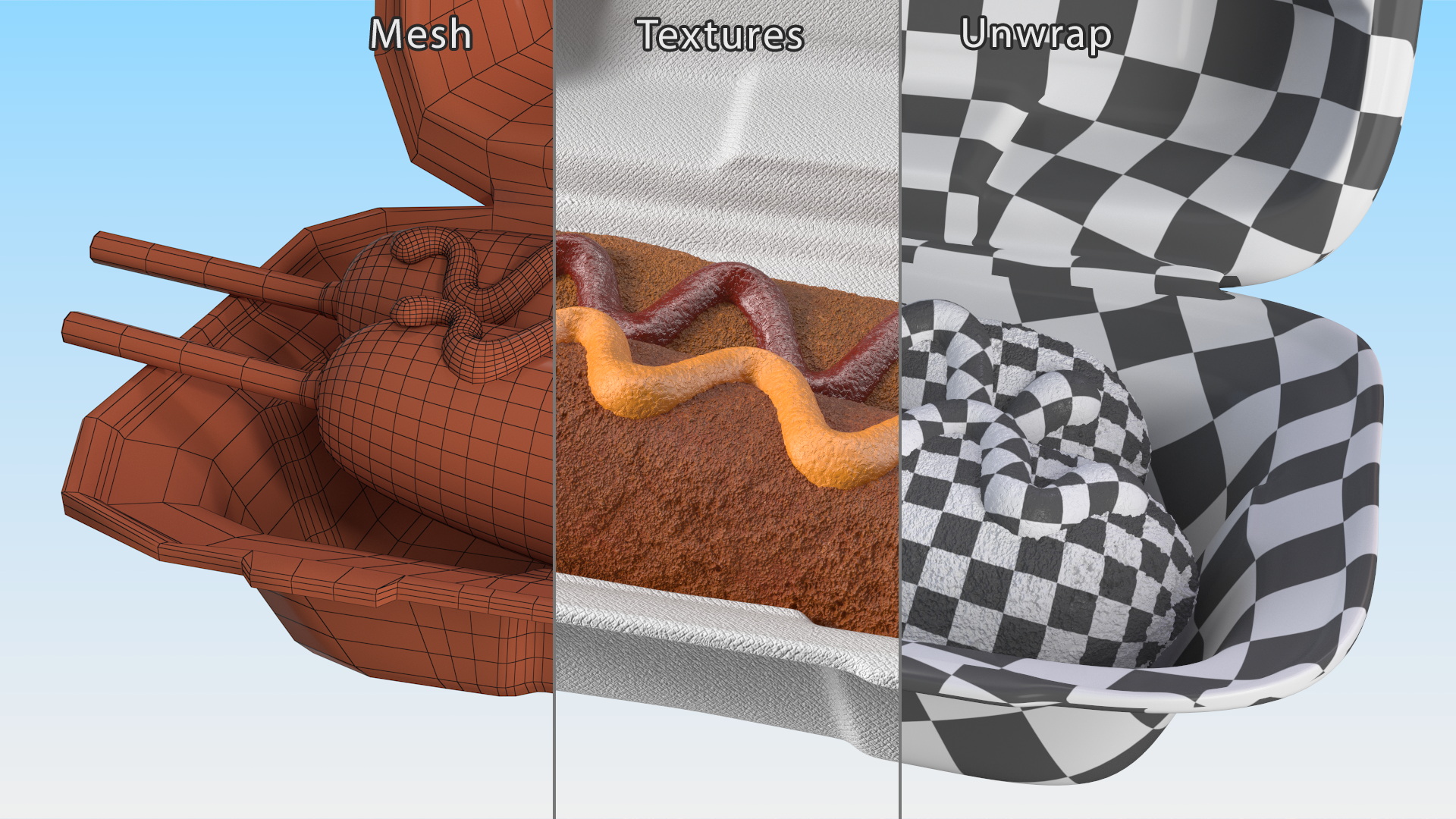 3D Corn Dog in Food Container