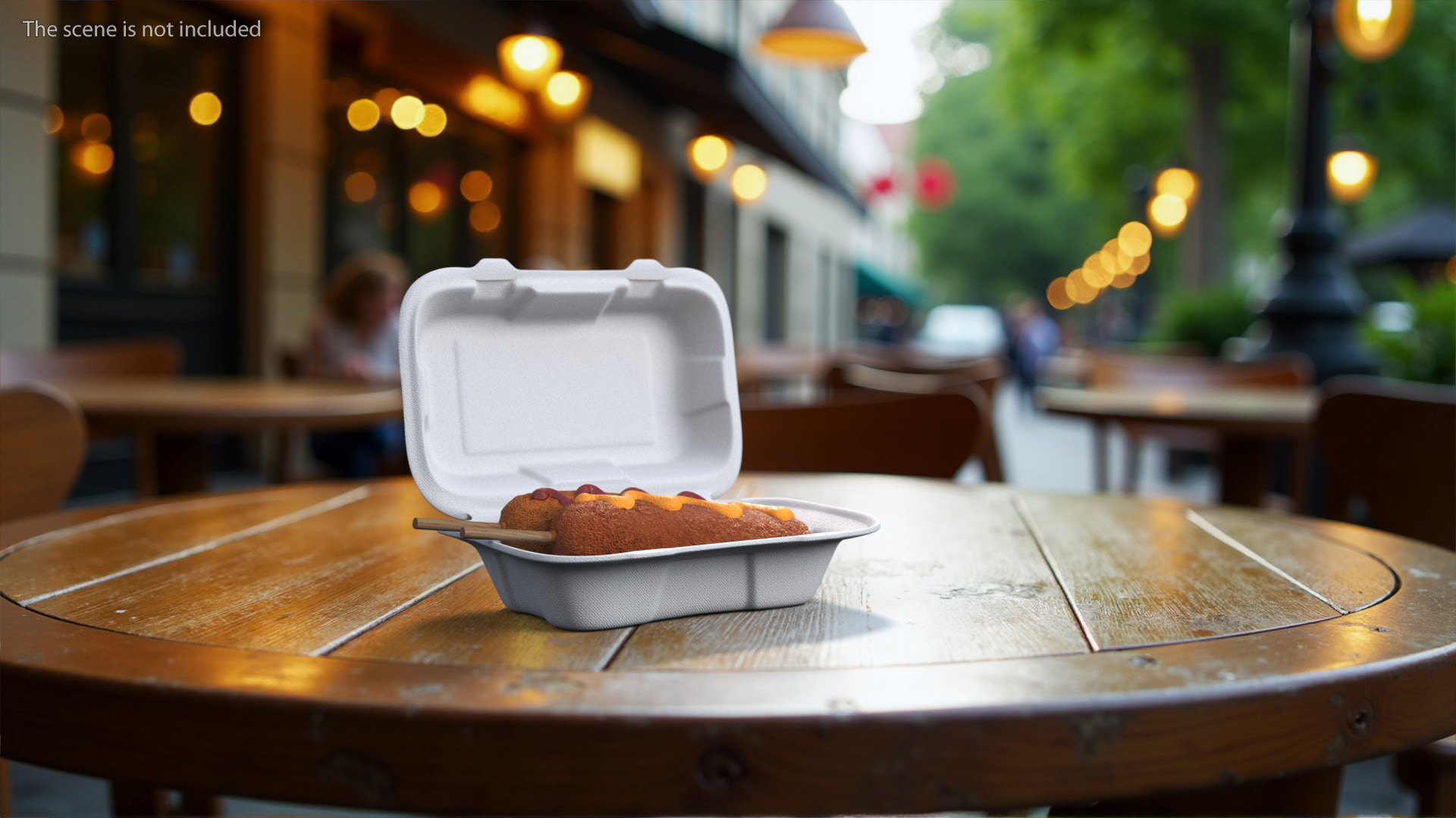 3D Corn Dog in Food Container