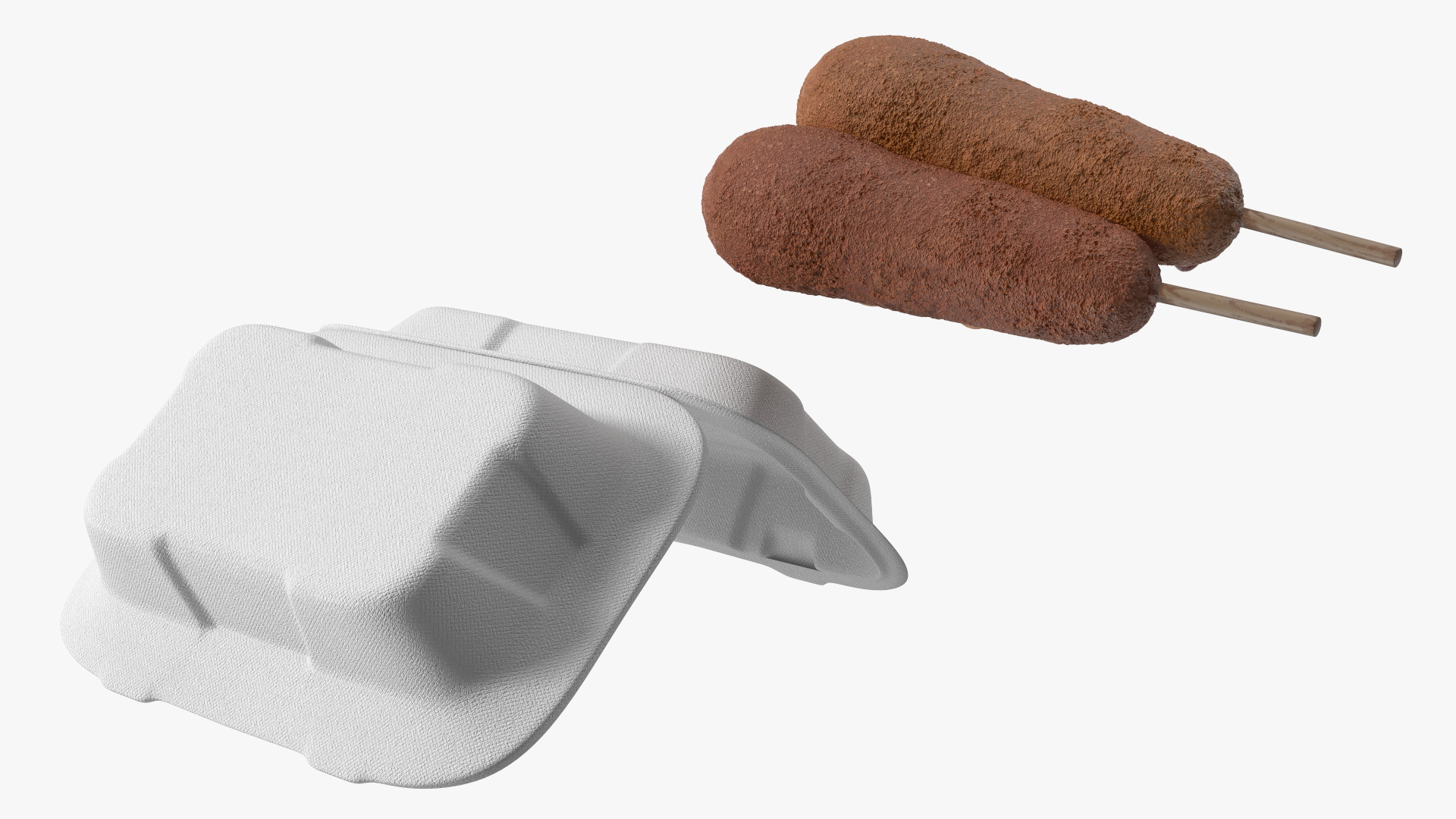 3D Corn Dog in Food Container