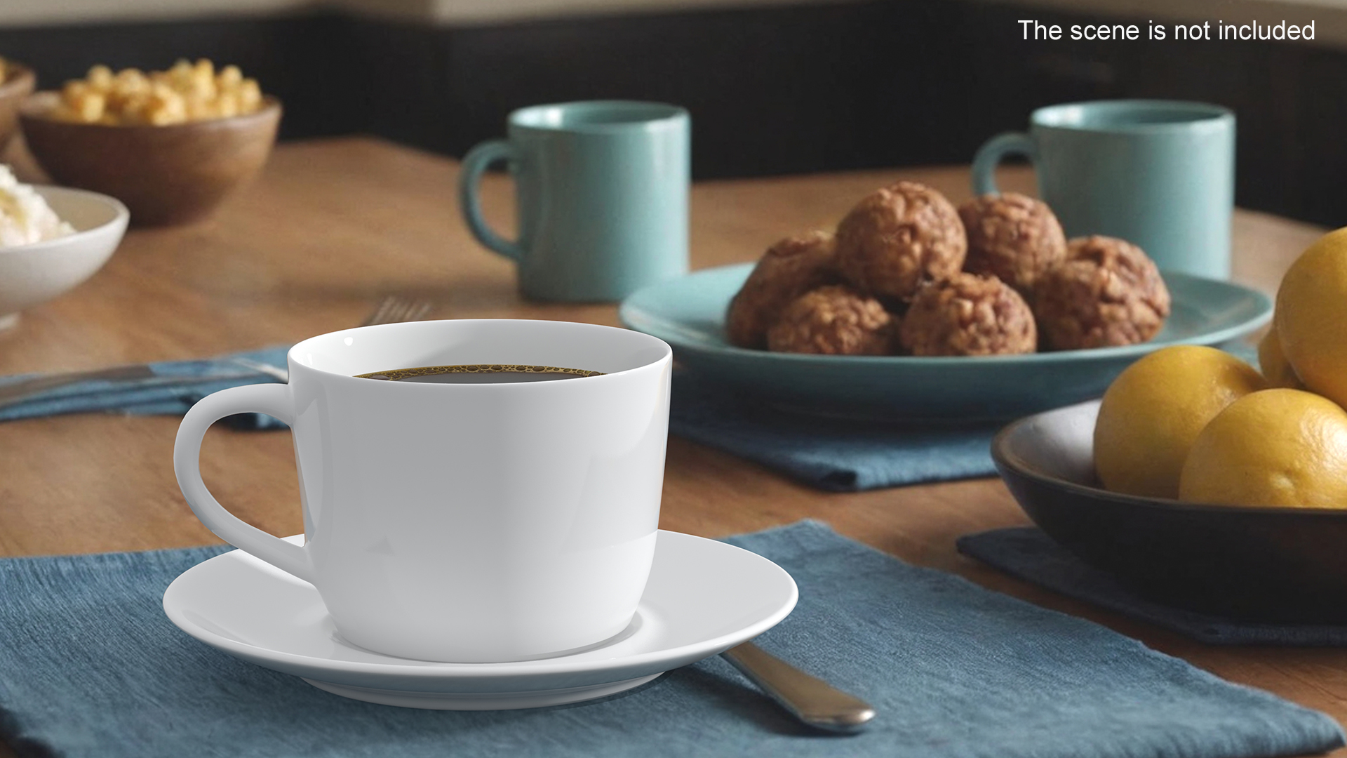 3D model Ceramic Coffee Cup with Saucer