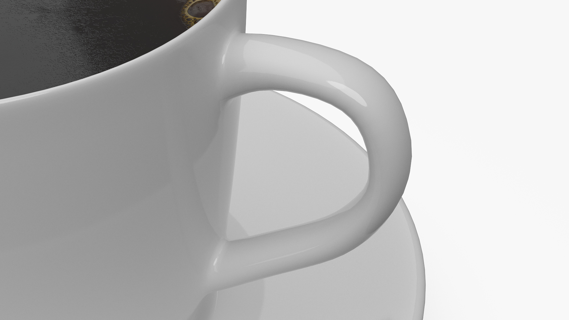 3D model Ceramic Coffee Cup with Saucer