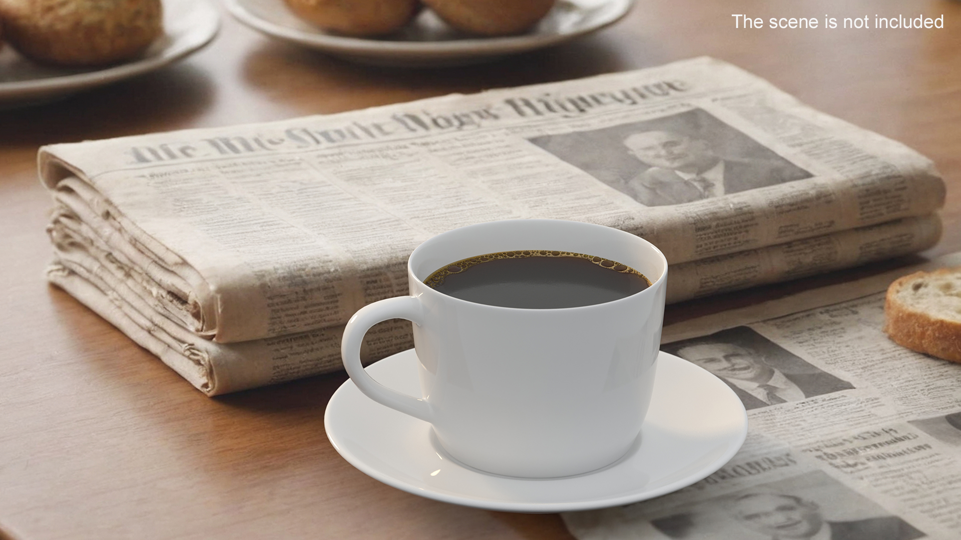 3D model Ceramic Coffee Cup with Saucer