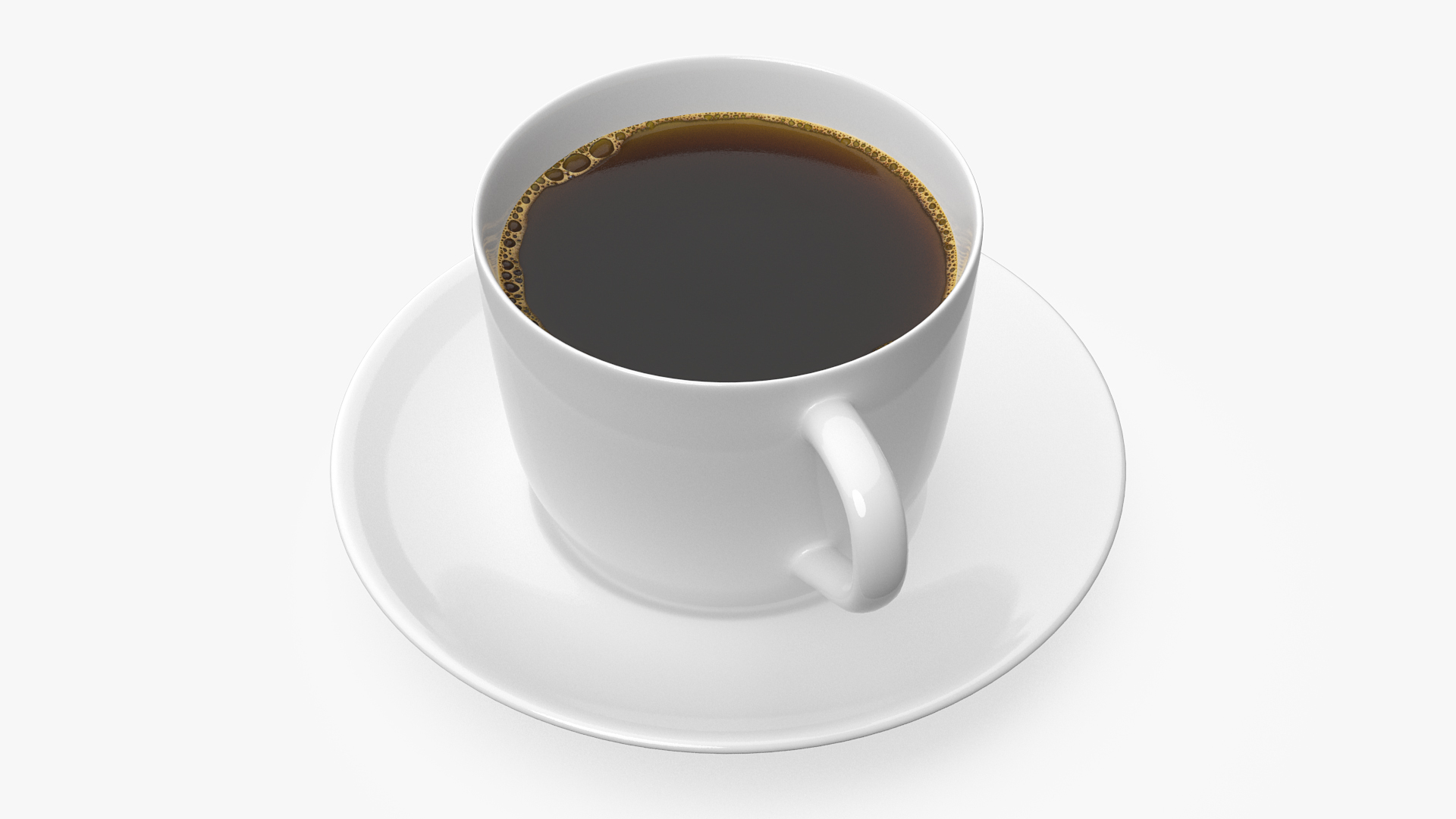3D model Ceramic Coffee Cup with Saucer