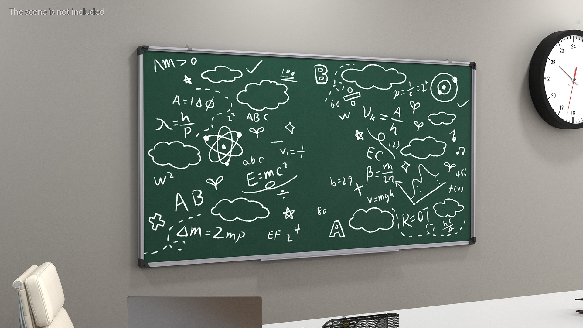 3D model School chalkboard painted