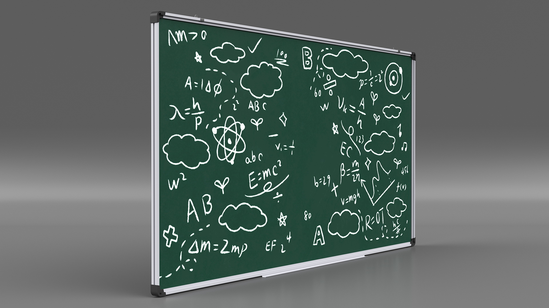 3D model School chalkboard painted
