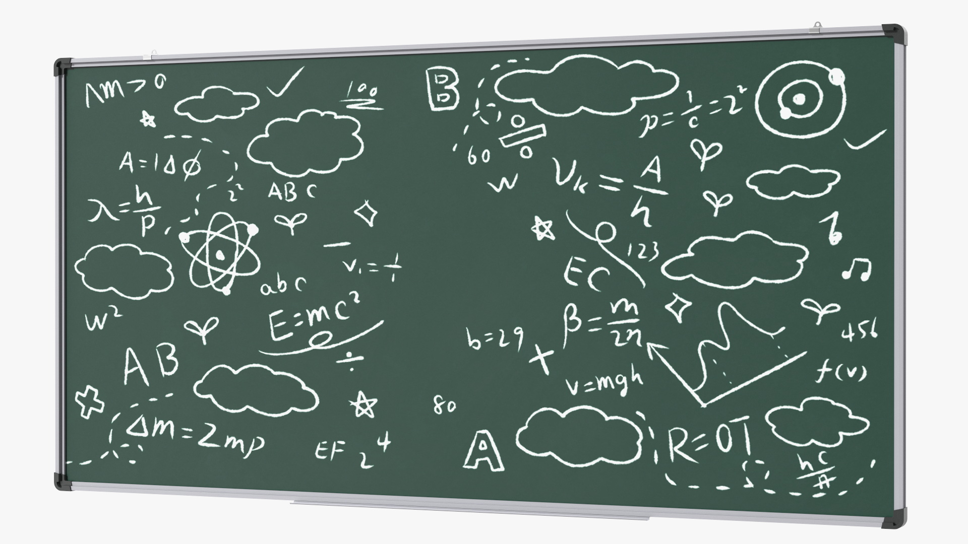 3D model School chalkboard painted