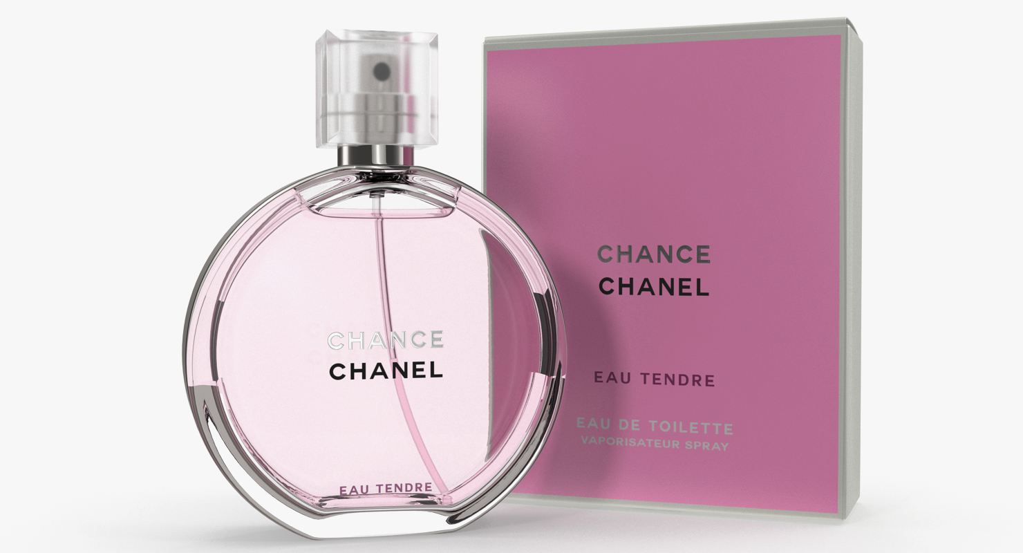 3D model Parfum Chanel Chance Eau Tendre with Box