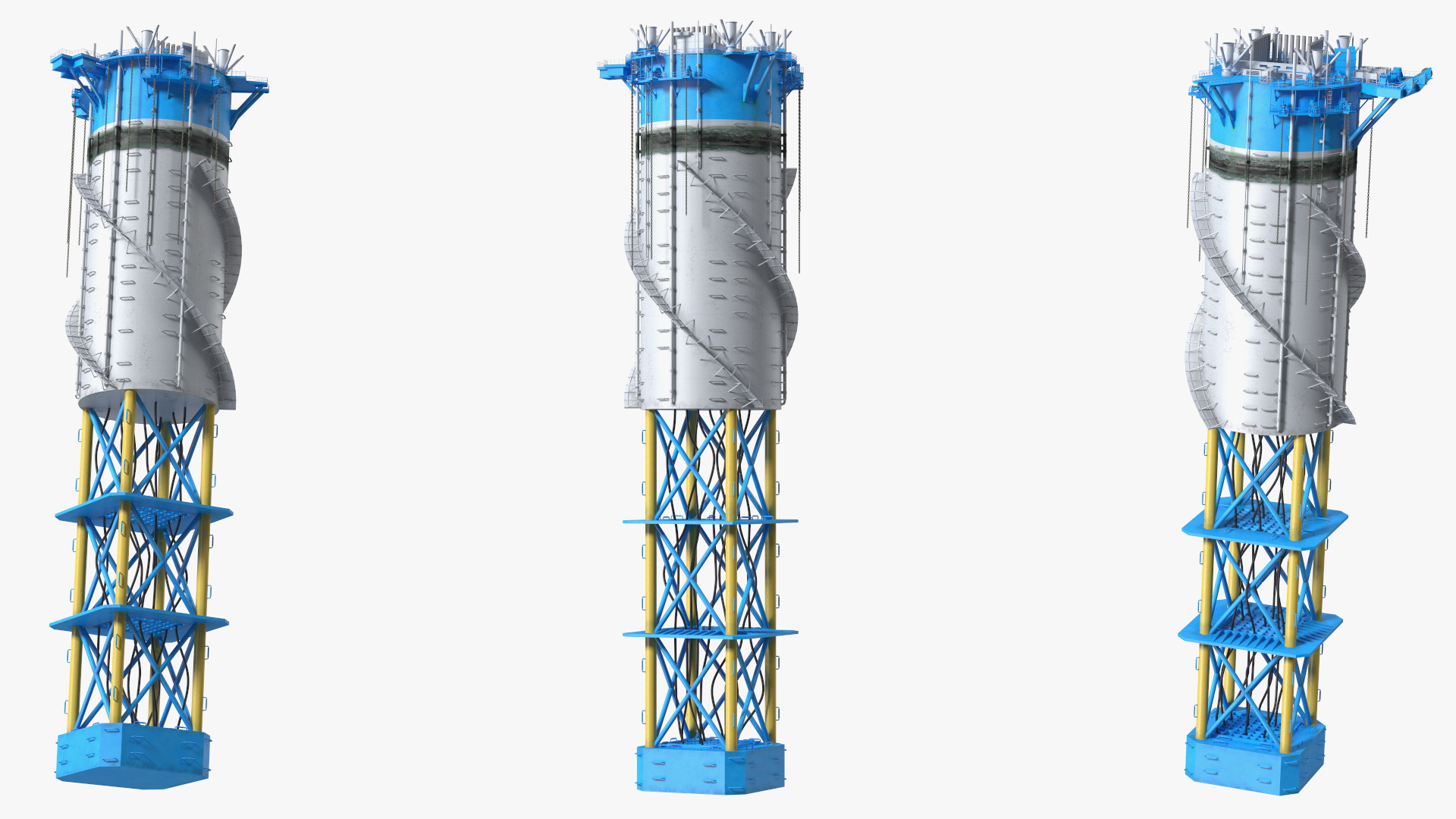 3D Deepwater Oil Platform Mount model
