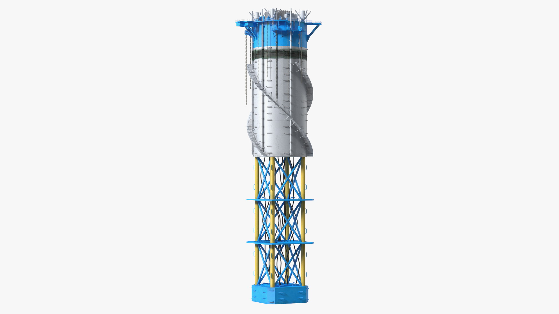 3D Deepwater Oil Platform Mount model