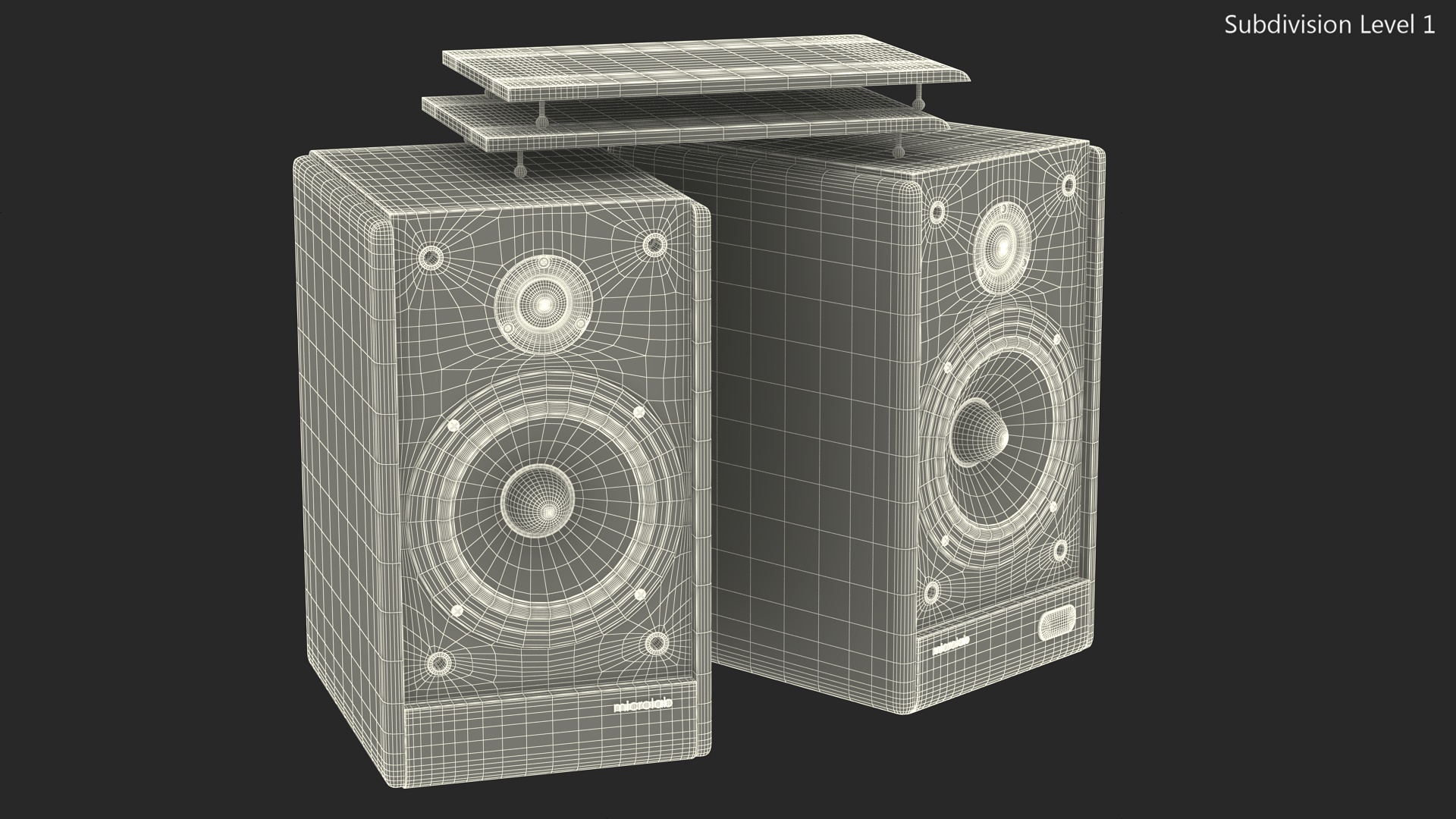 3D model Microlab Solo 6C Bookshelf Speakers