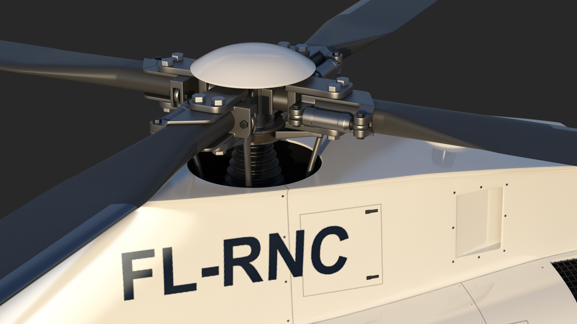 3D Agusta AW109S Grand Blue Rigged