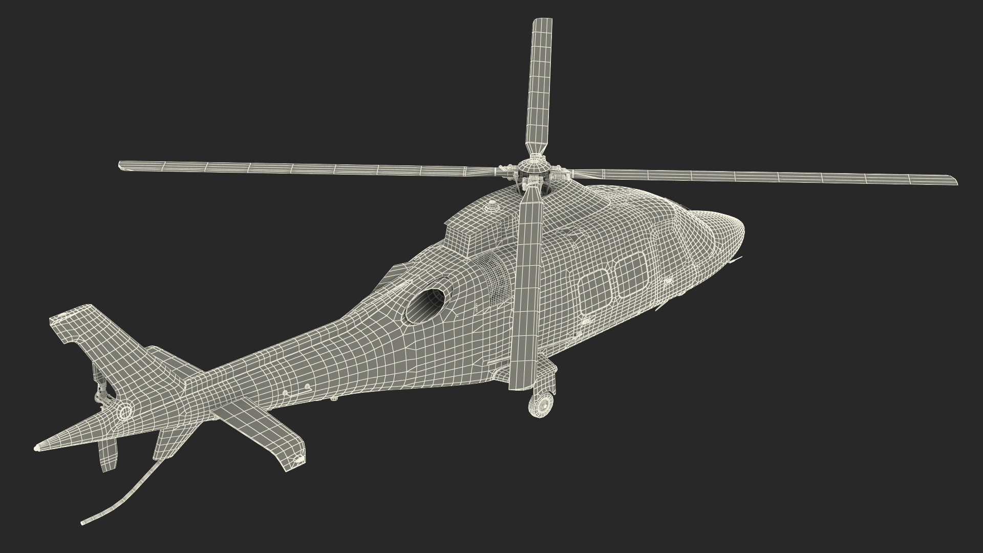 3D Agusta AW109S Grand Blue Rigged
