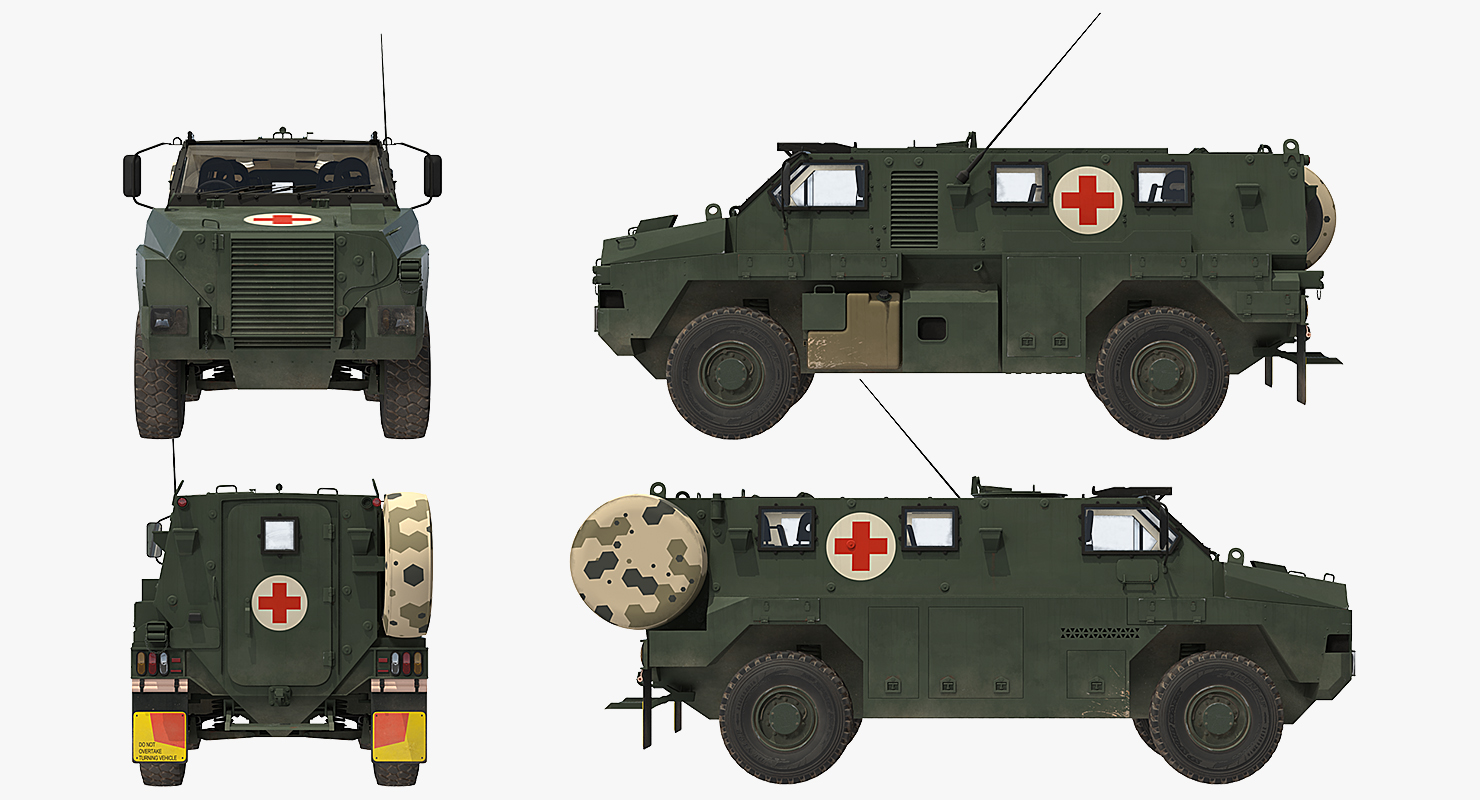 Medic Bushmaster MR6 Rigged 3D