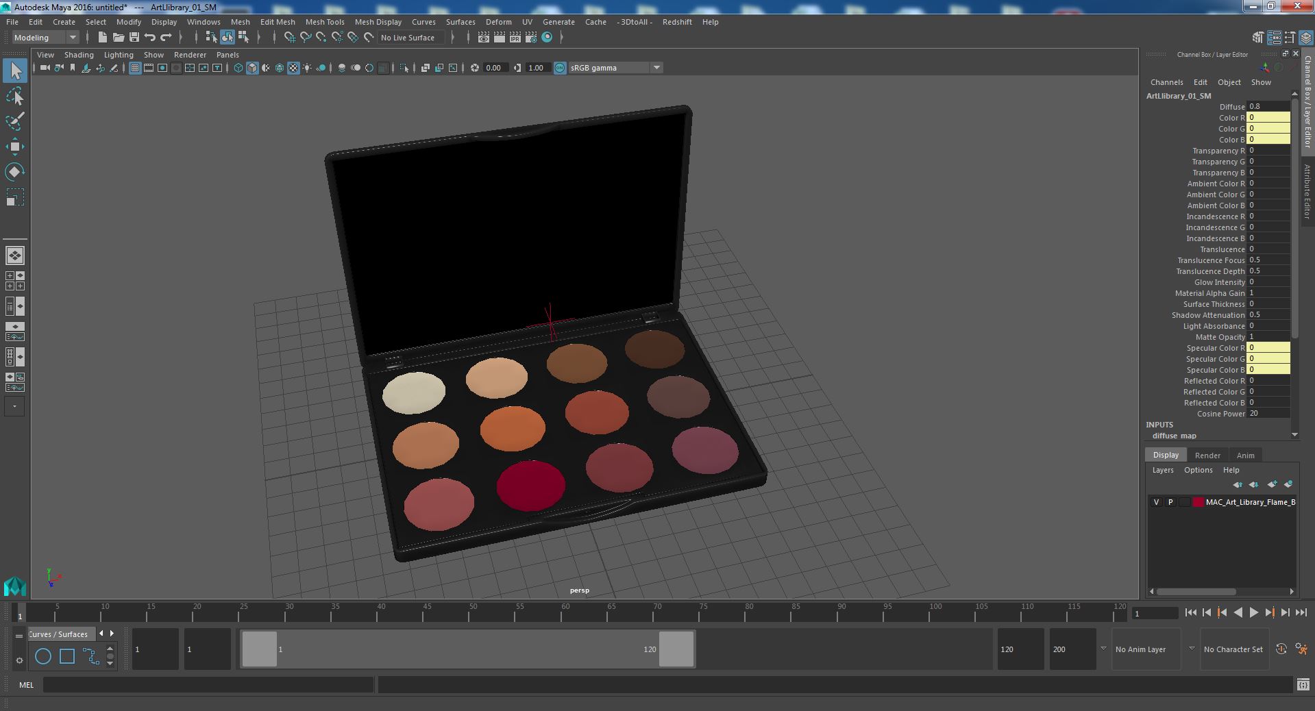 3D MAC Art Library Flame Boyant Eyeshadow Palette