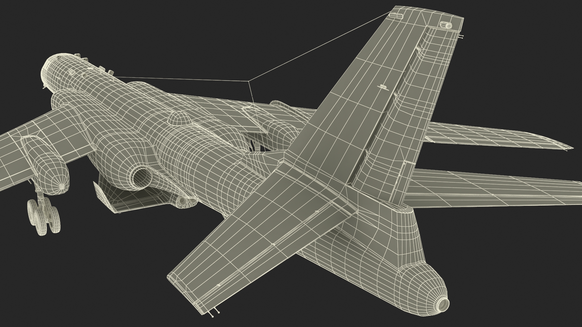 Xian H-6 China Strategic Bomber with Reconnaissance Drone Rigged 3D model