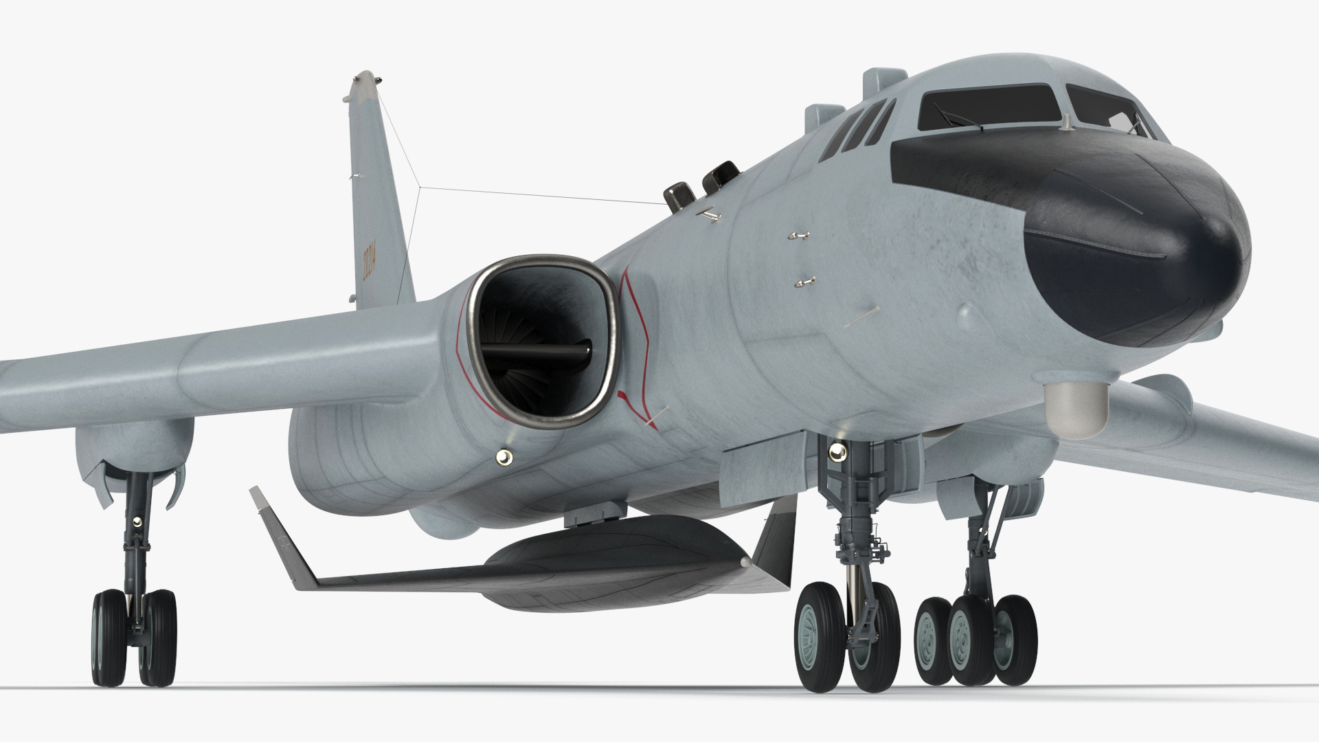 Xian H-6 China Strategic Bomber with Reconnaissance Drone Rigged 3D model