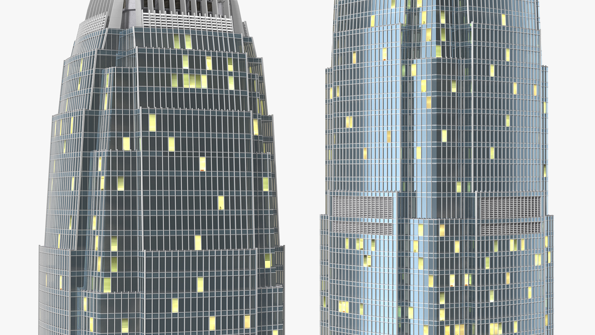 International Finance Centre Hong Kong Night 3D model