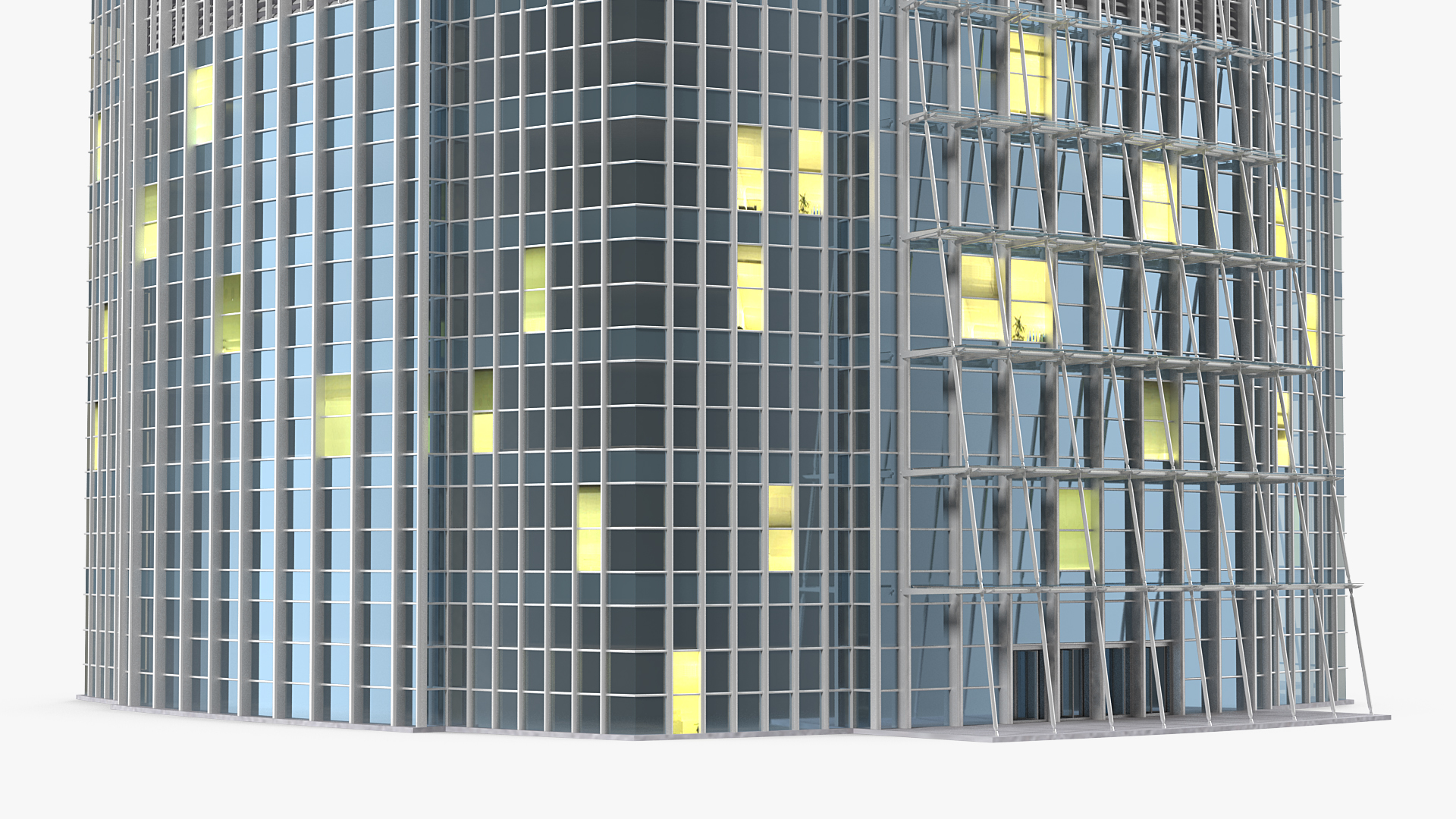 International Finance Centre Hong Kong Night 3D model