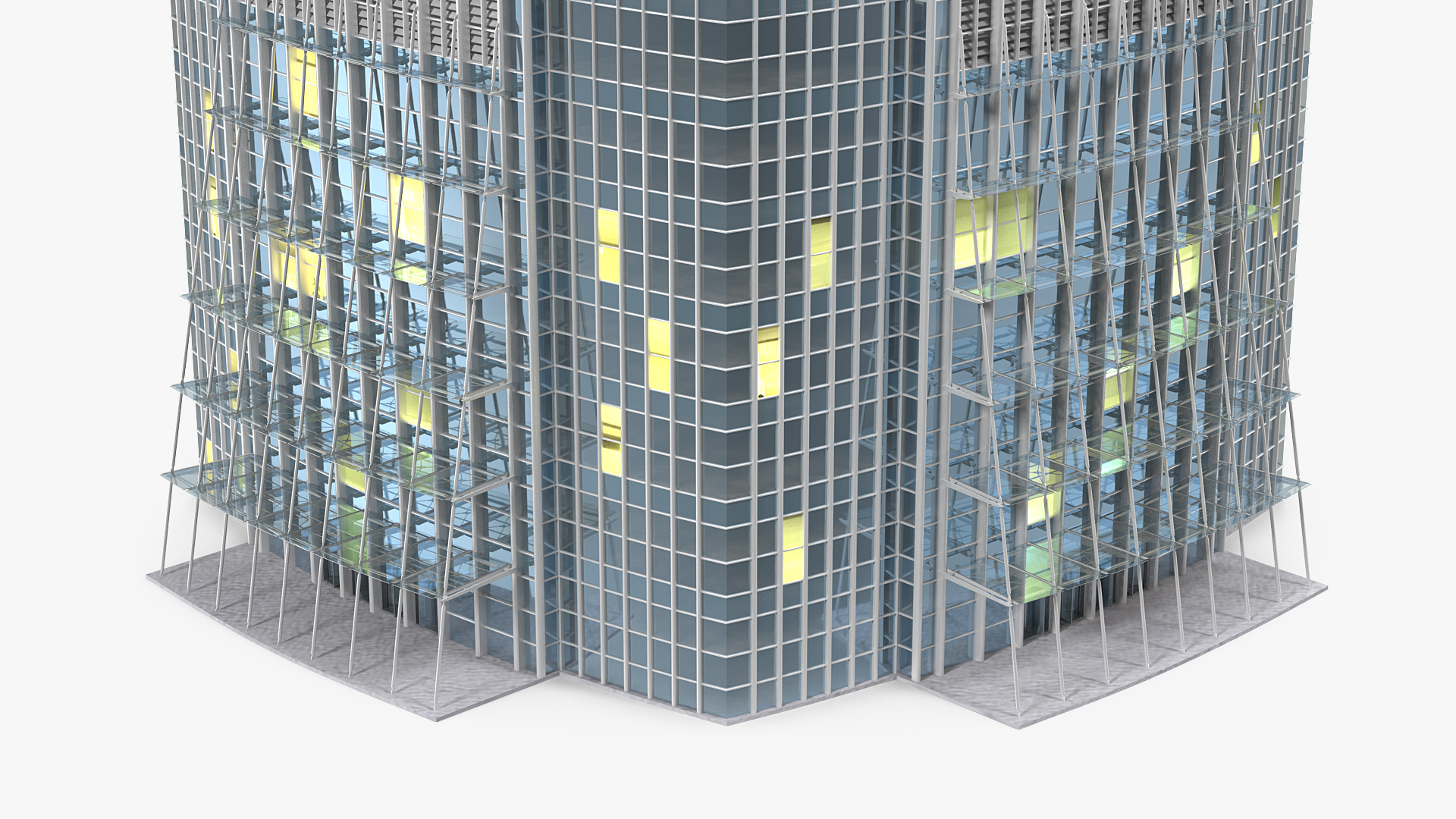 International Finance Centre Hong Kong Night 3D model