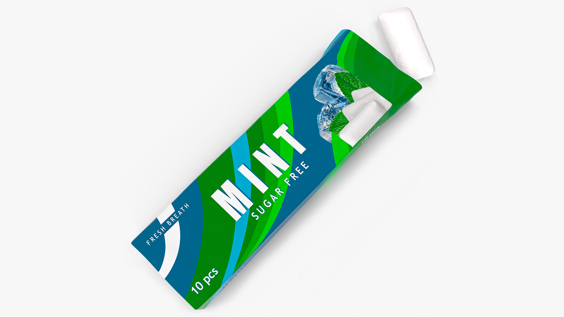3D model Chewing Gum Pack Open with Pad