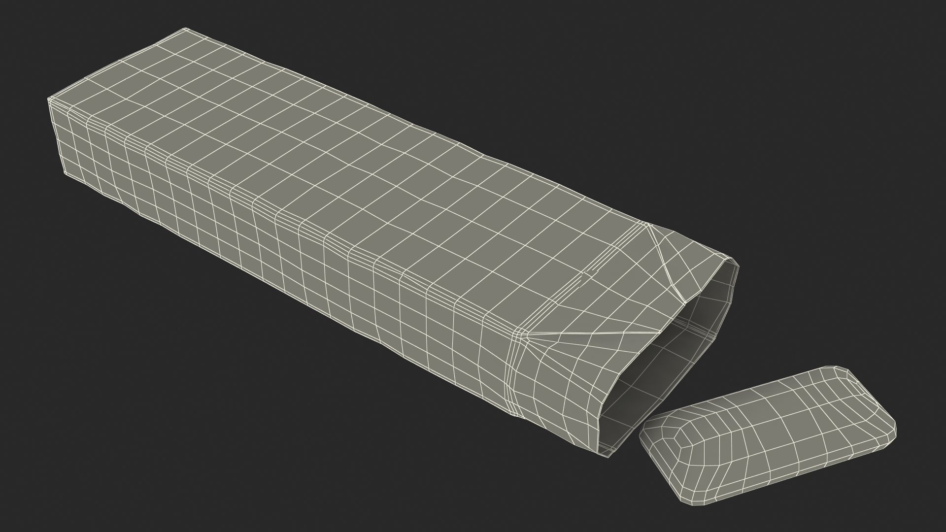 3D model Chewing Gum Pack Open with Pad