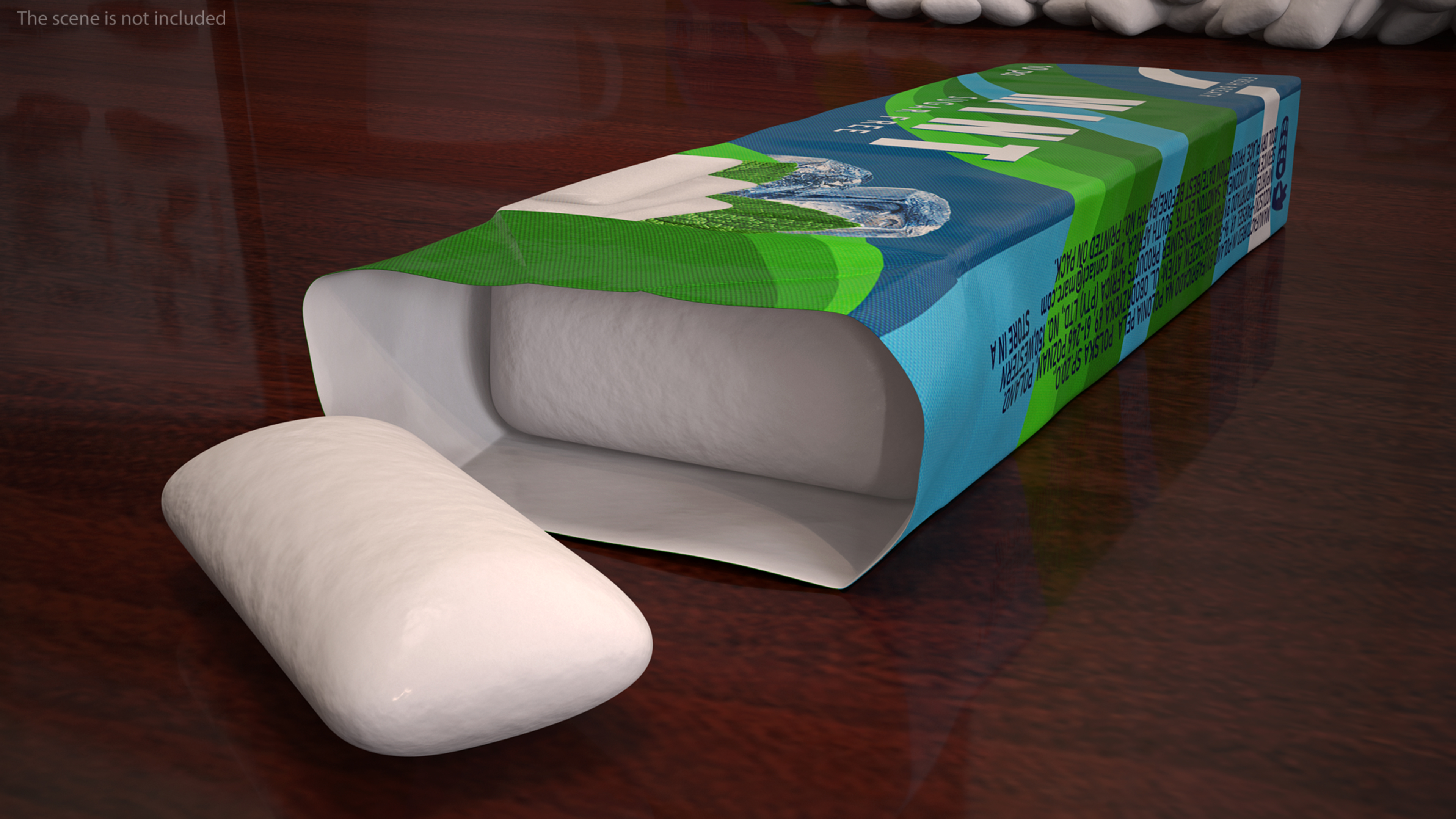 3D model Chewing Gum Pack Open with Pad