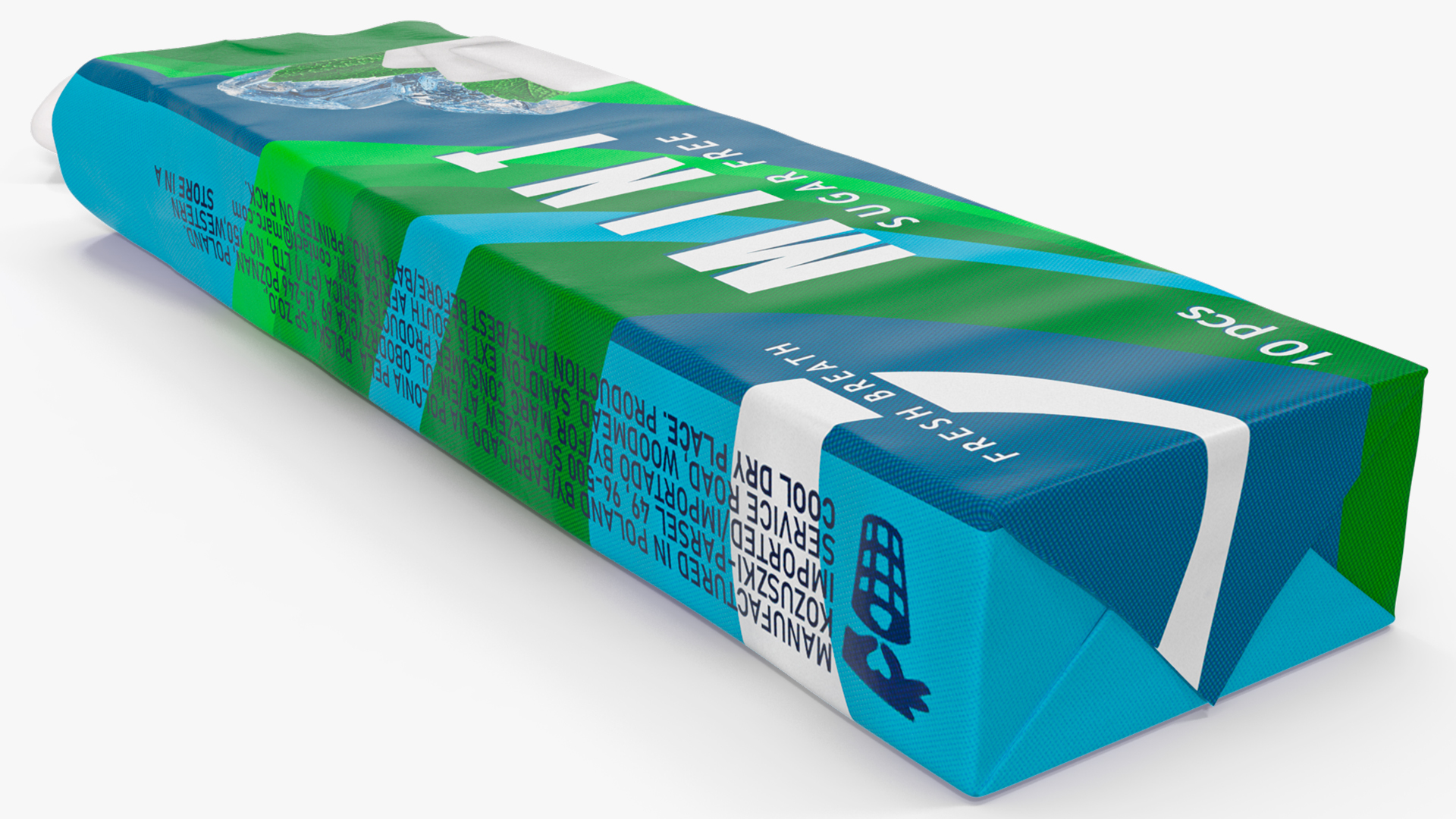 3D model Chewing Gum Pack Open with Pad