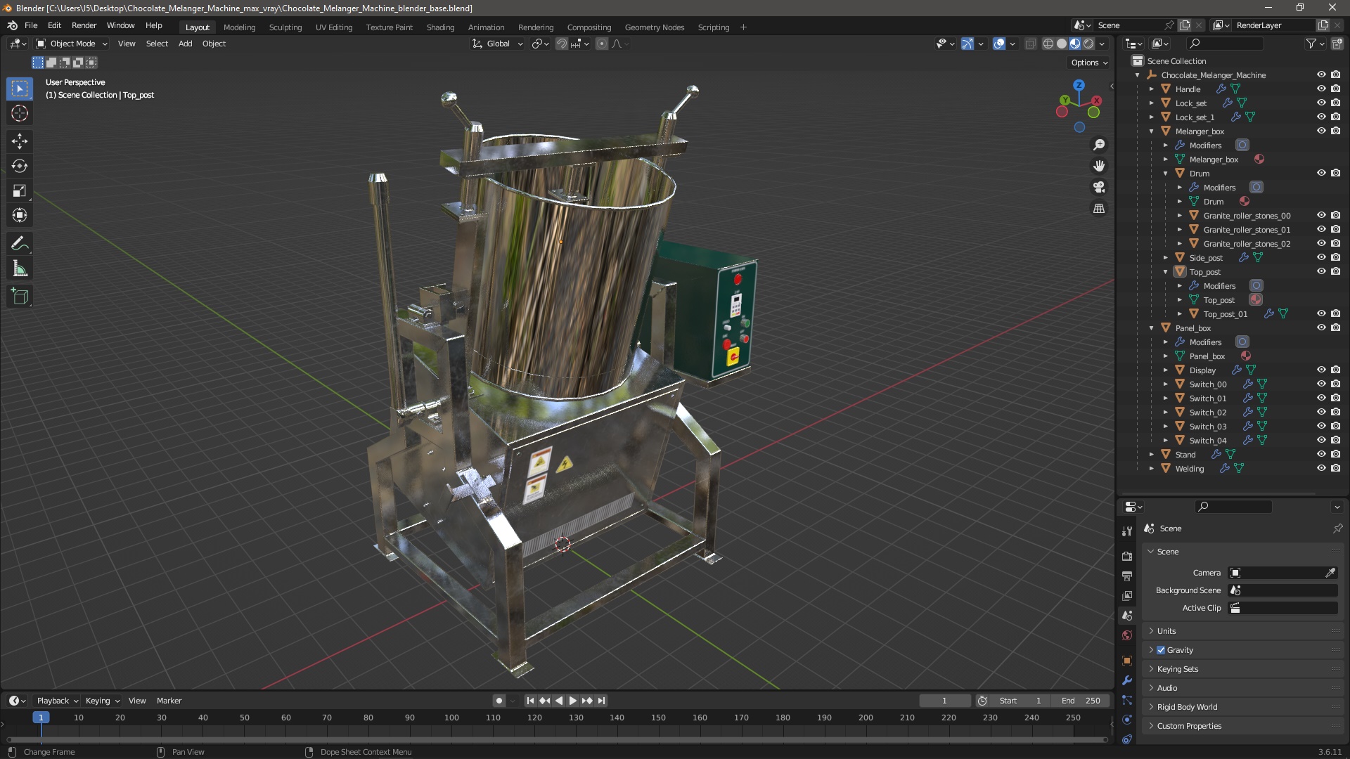 3D Chocolate Melanger Machine