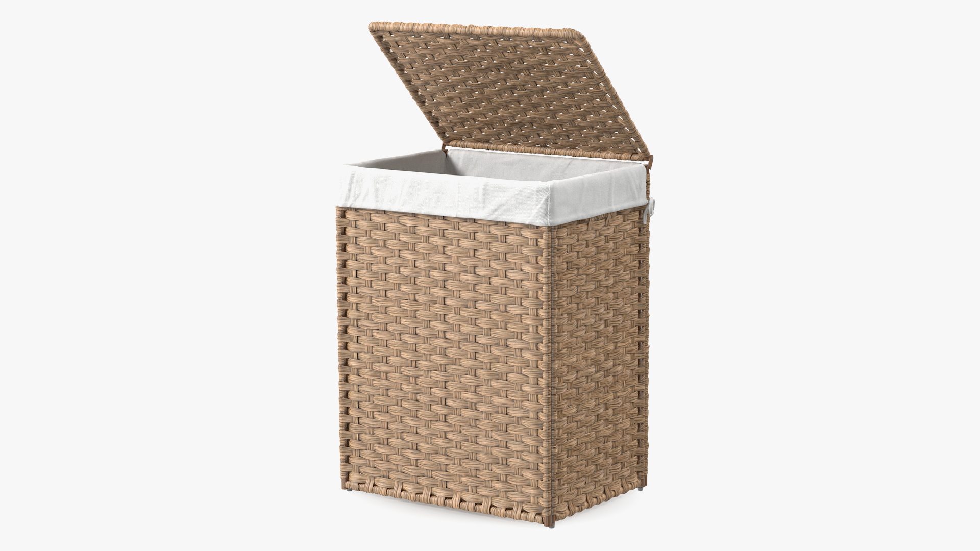 3D model Rattique Laundry Hamper with Liner Beige