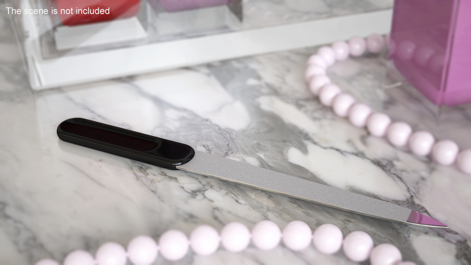 3D Metallic Nail File with Black Handle