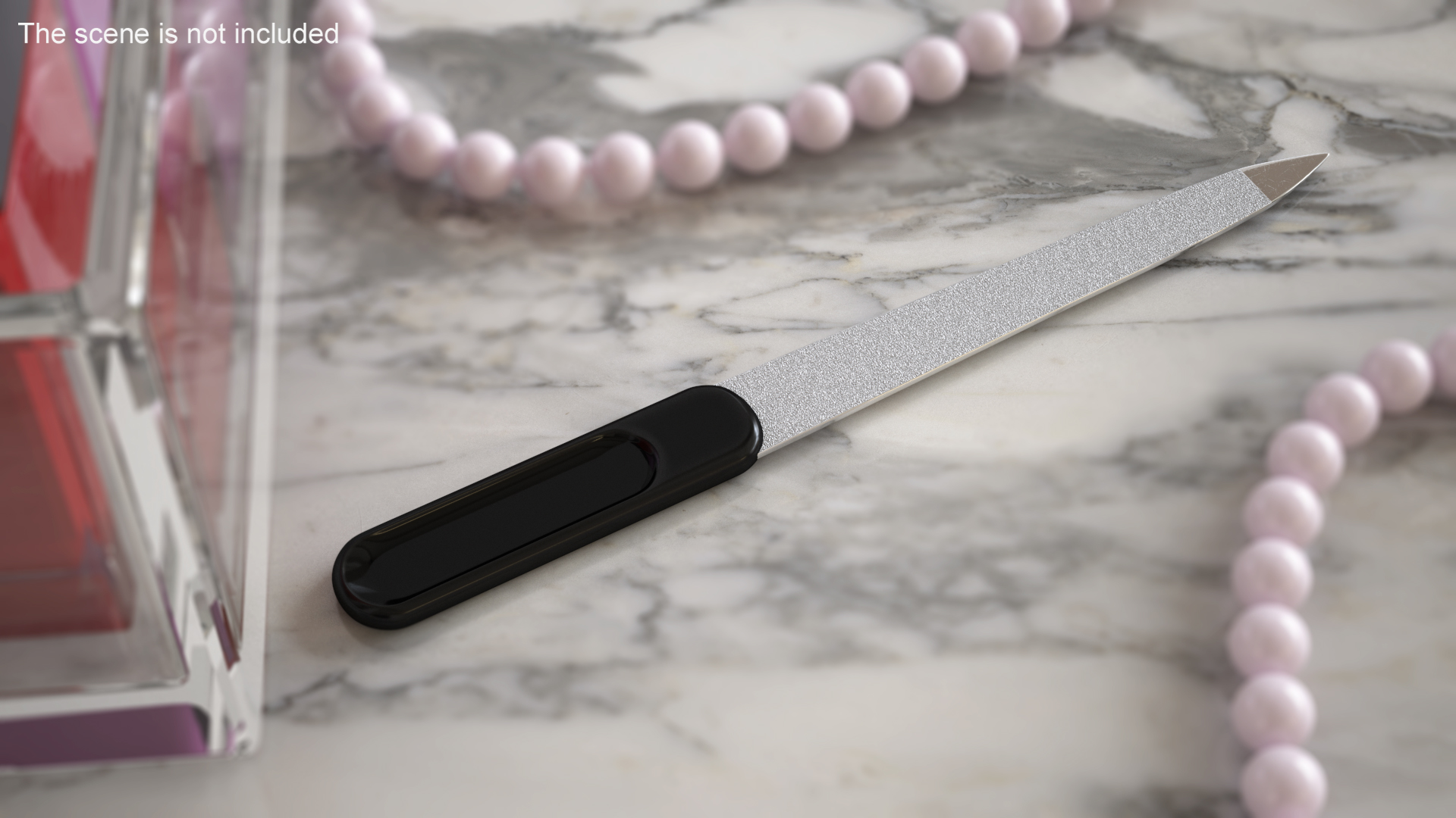 3D Metallic Nail File with Black Handle