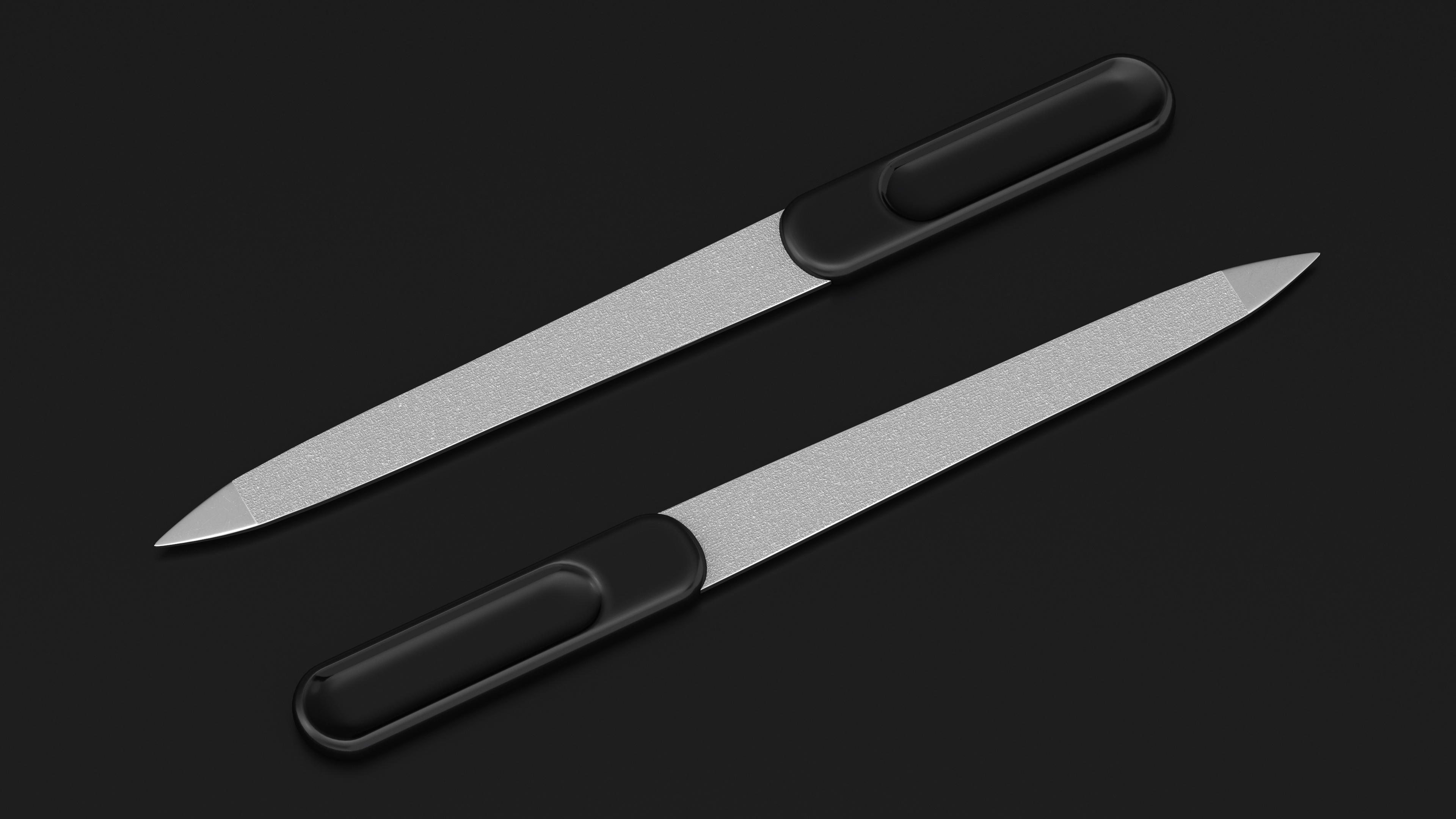 3D Metallic Nail File with Black Handle