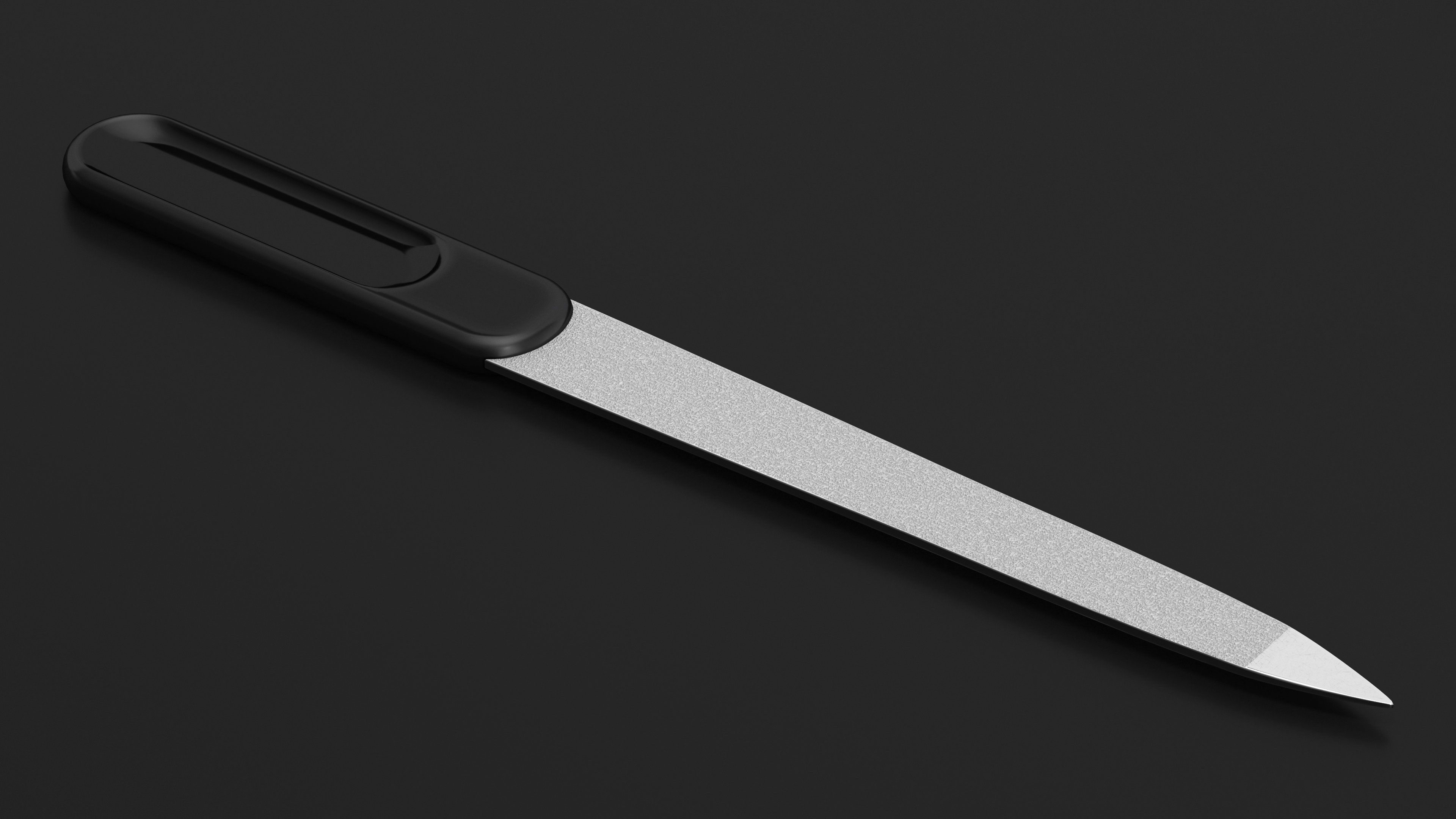 3D Metallic Nail File with Black Handle