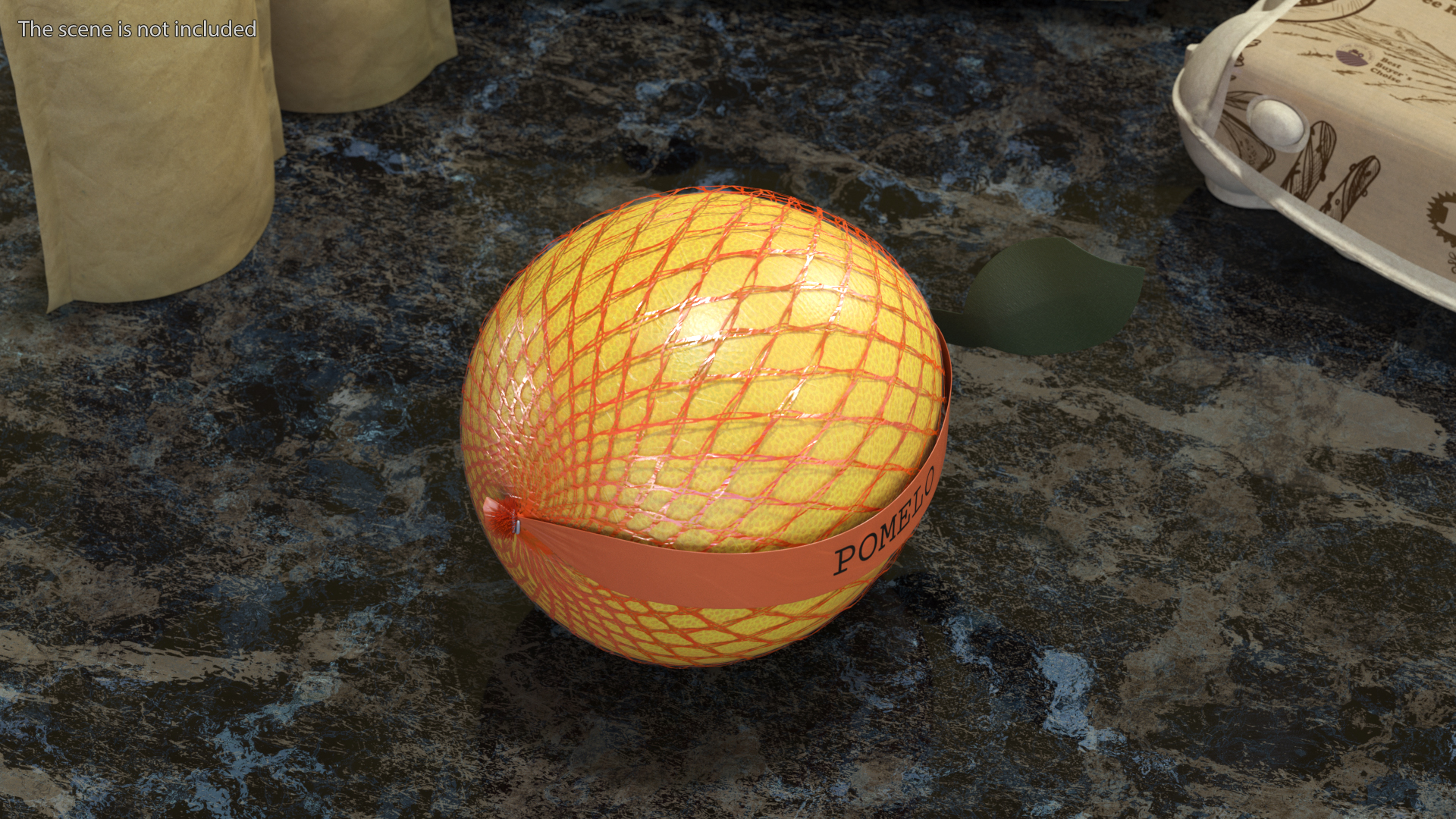 3D model Orange Pomelo Package Fur