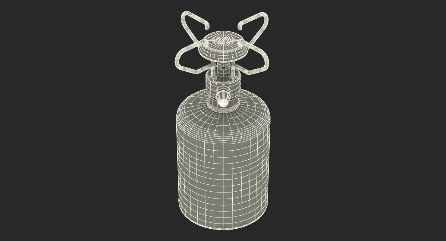 3D Gas Cylinder with Camping Stove