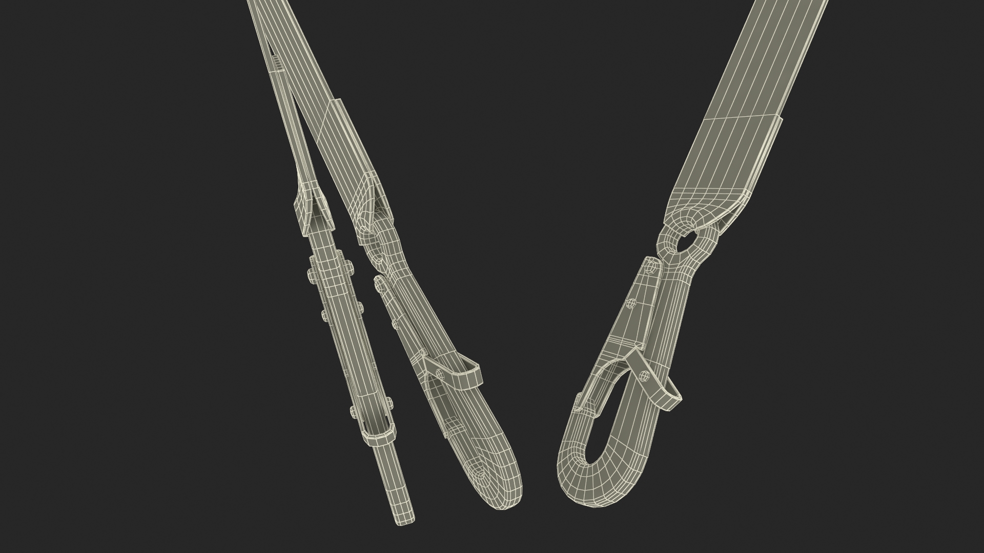 Subscale Parachute Triple Yellow 3D