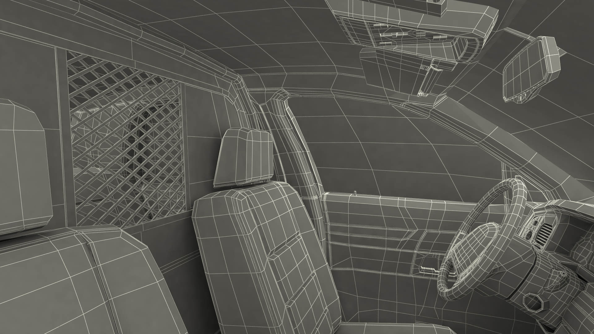 3D model Generic Police Car LVMPD Simple Interior